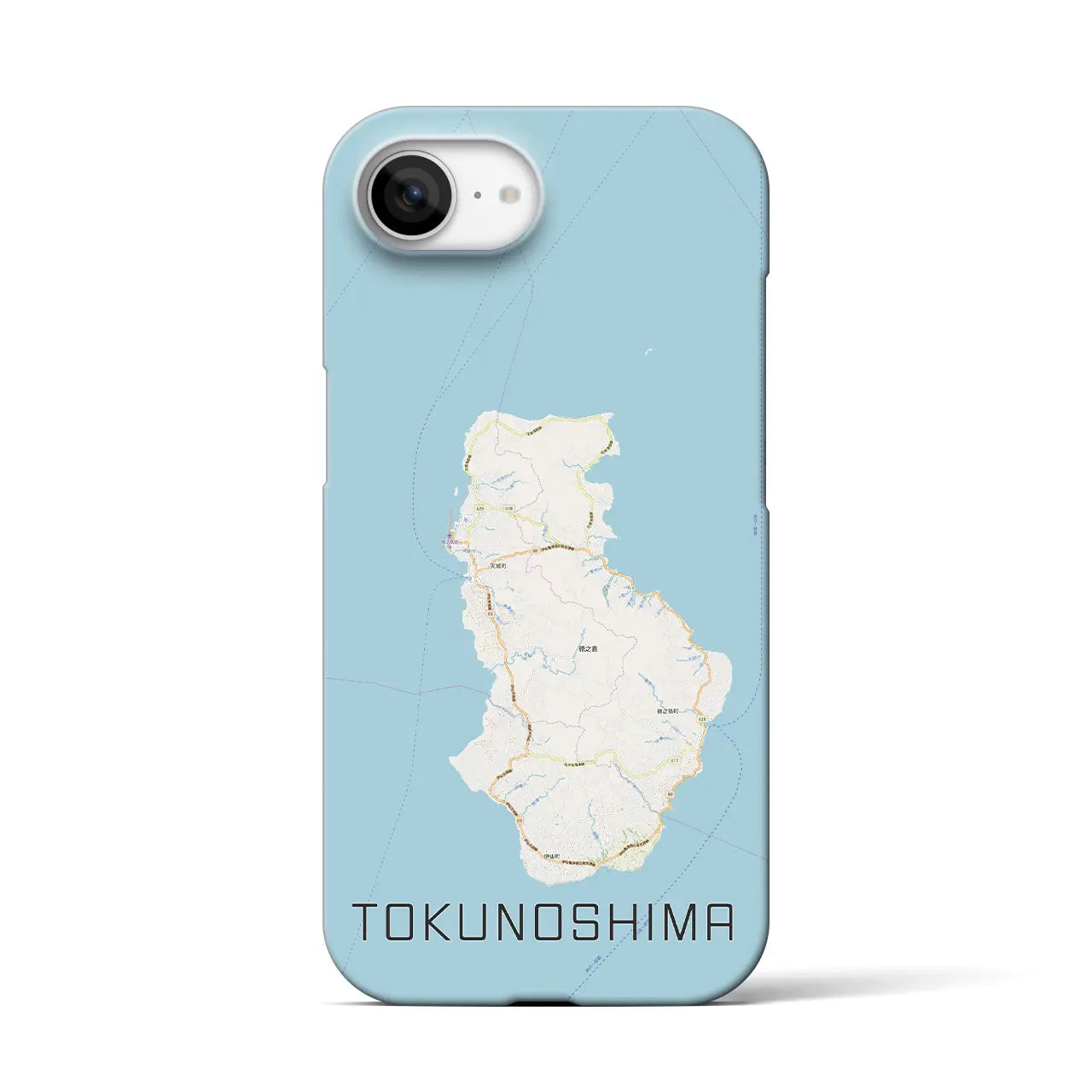 【徳之島(鹿児島県)】地図柄iPhoneケース(バックカバータイプ)