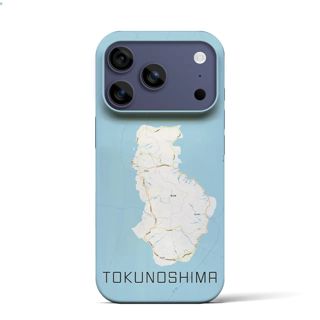 【徳之島(鹿児島県)】地図柄iPhoneケース(バックカバータイプ)
