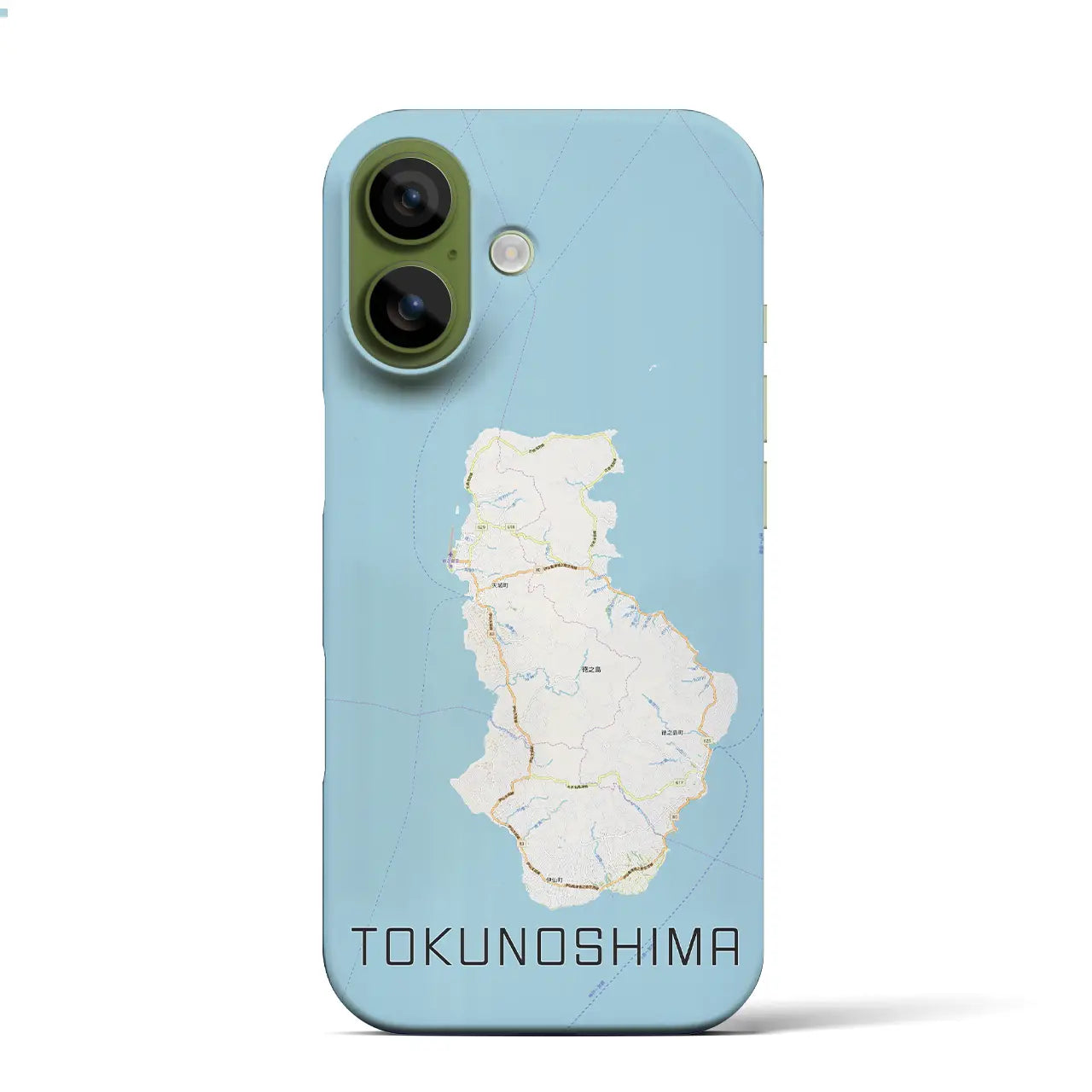 【徳之島(鹿児島県)】地図柄iPhoneケース(バックカバータイプ)