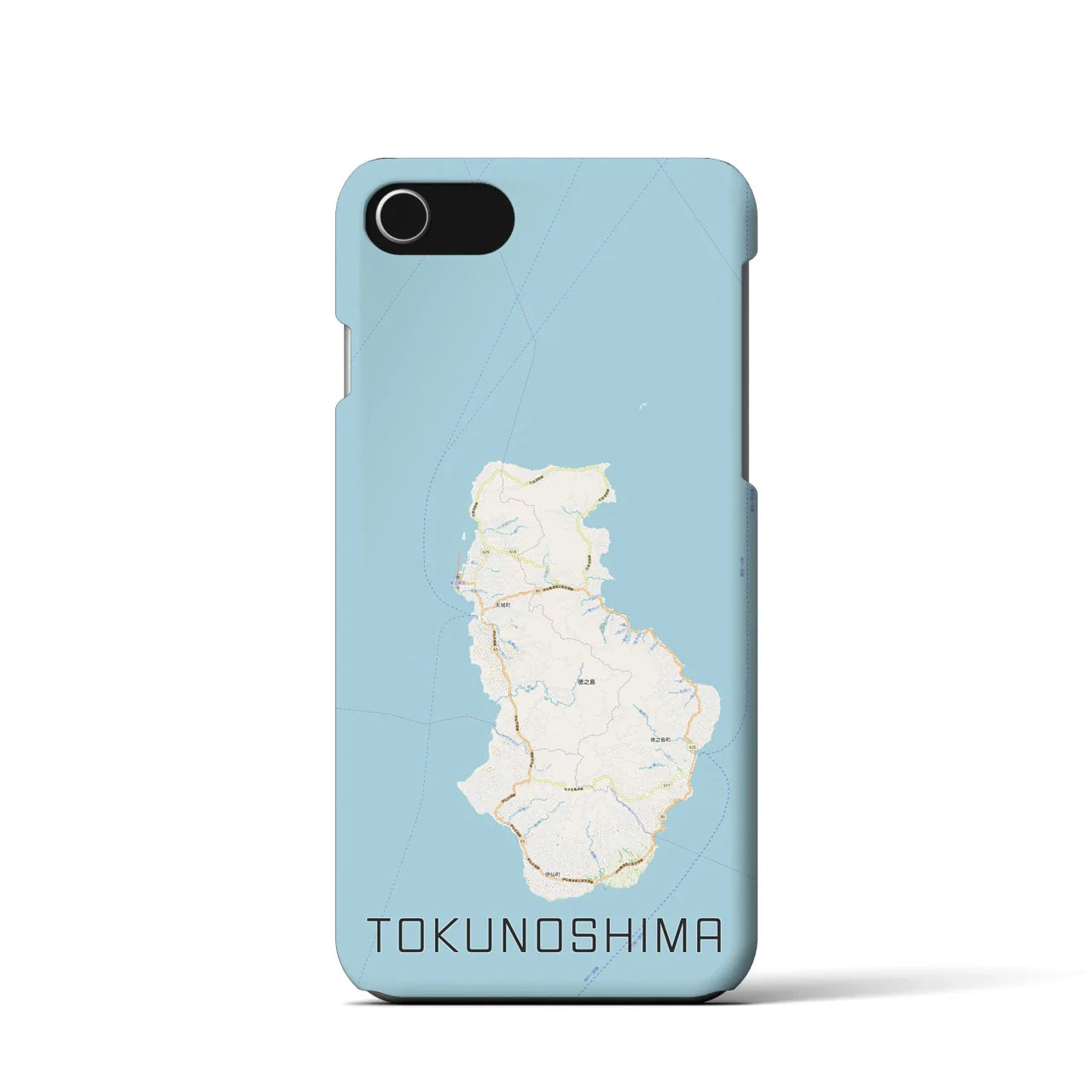 【徳之島(鹿児島県)】地図柄iPhoneケース(バックカバータイプ)