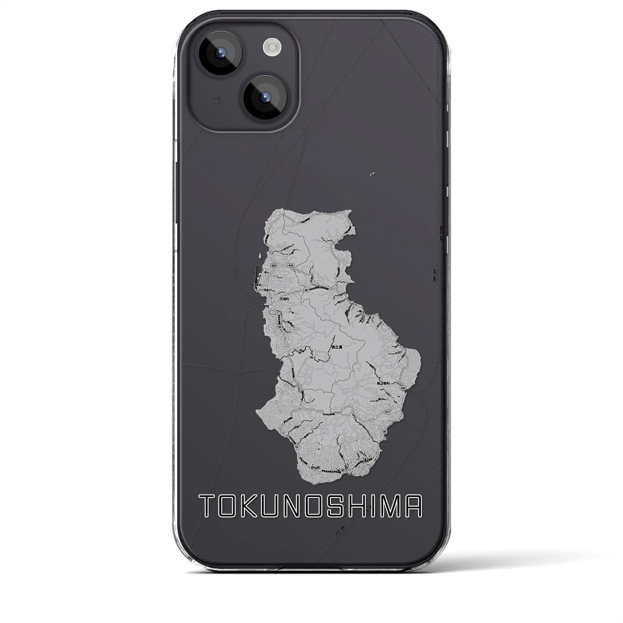 【徳之島(鹿児島県)】地図柄iPhoneケース(クリアタイプ)