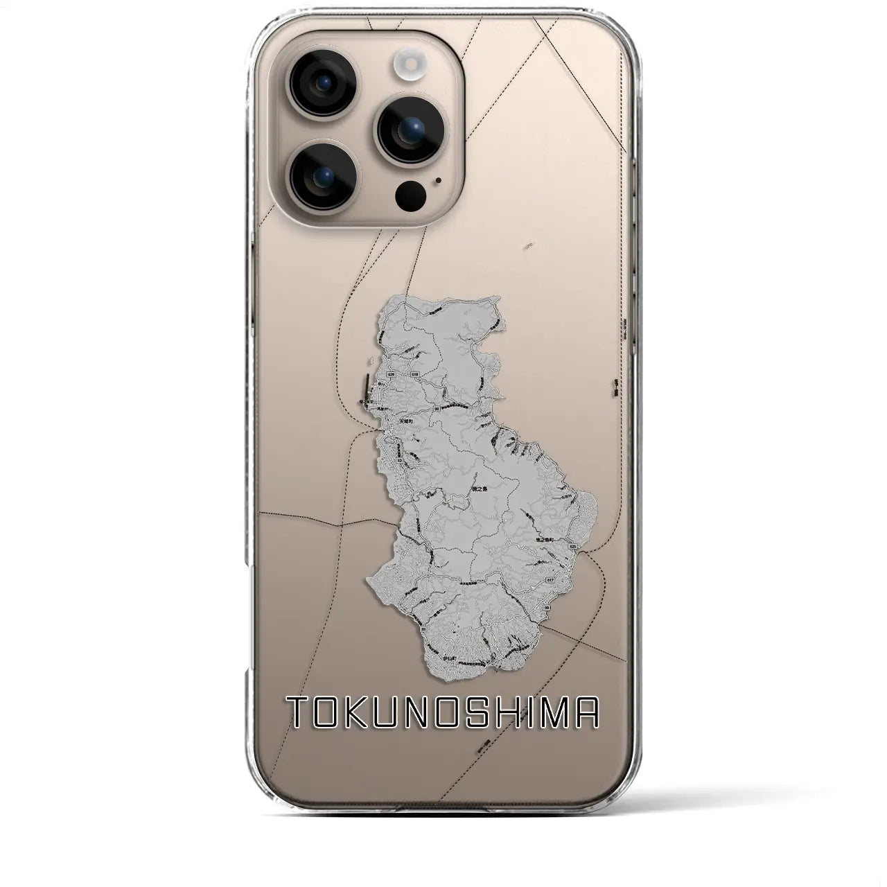 【徳之島(鹿児島県)】地図柄iPhoneケース(クリアタイプ)