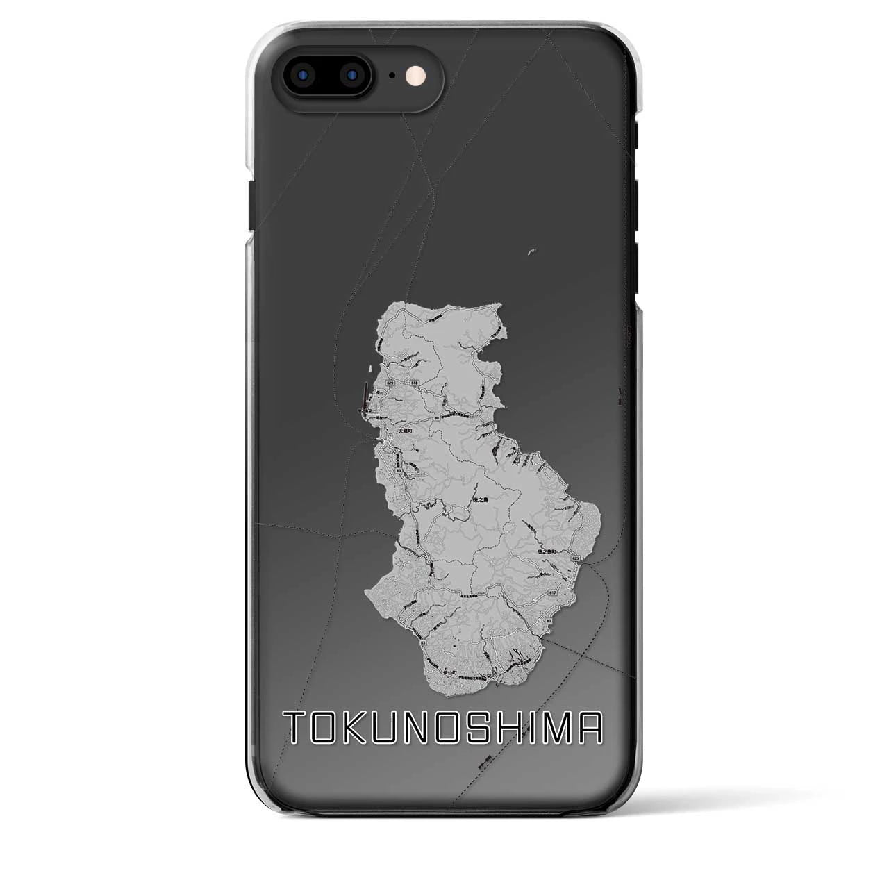 【徳之島(鹿児島県)】地図柄iPhoneケース(クリアタイプ)