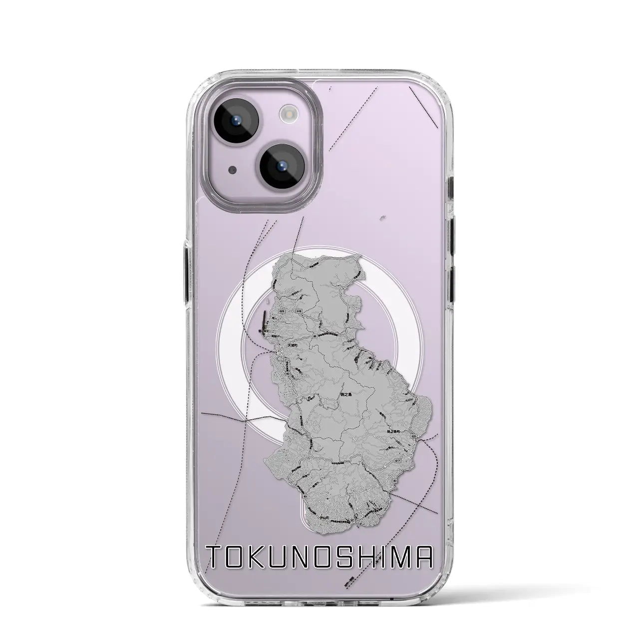 【徳之島(鹿児島県)】地図柄iPhoneケース(MagSafeタイプ)