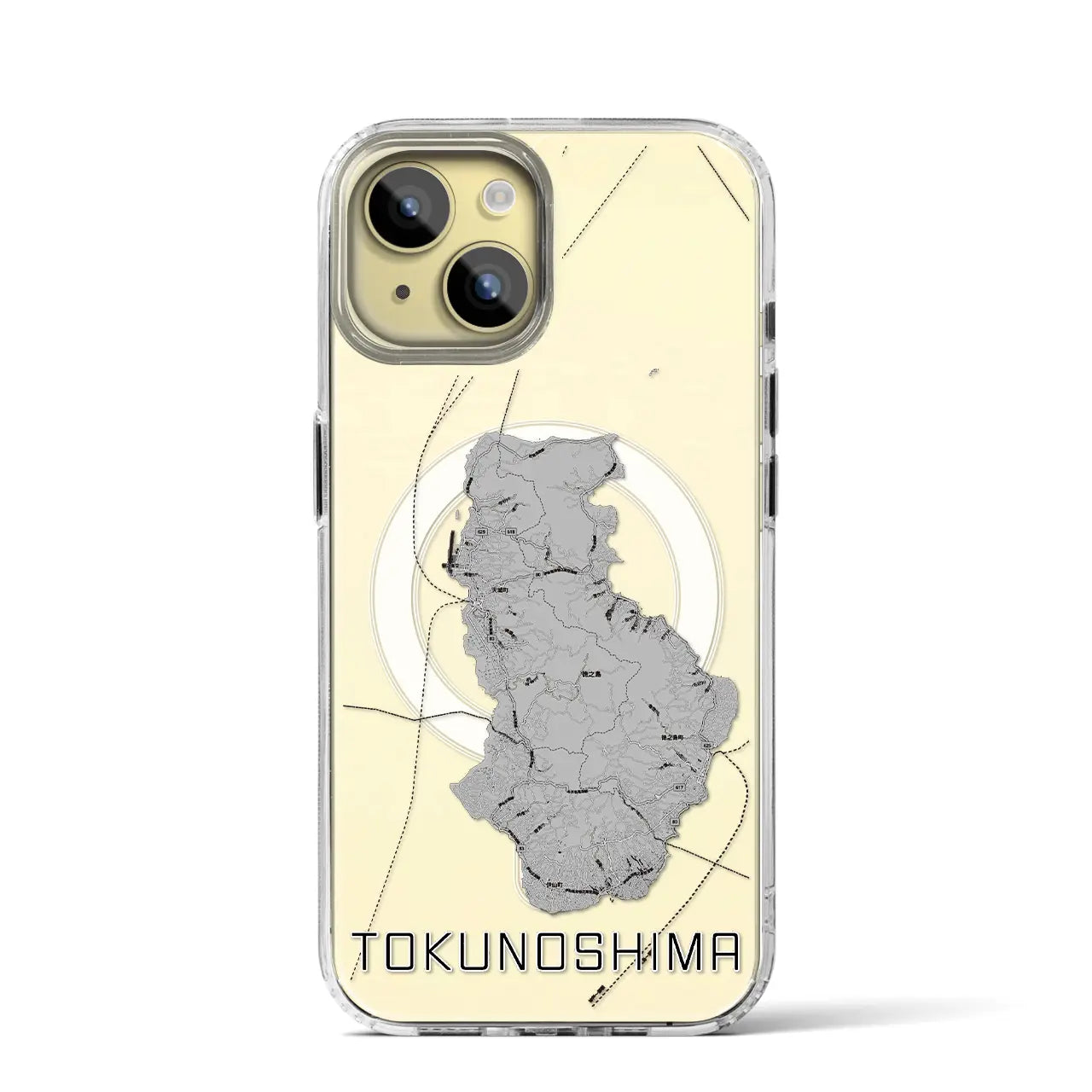 【徳之島(鹿児島県)】地図柄iPhoneケース(MagSafeタイプ)