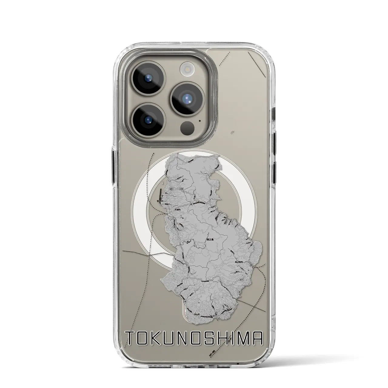 【徳之島(鹿児島県)】地図柄iPhoneケース(MagSafeタイプ)
