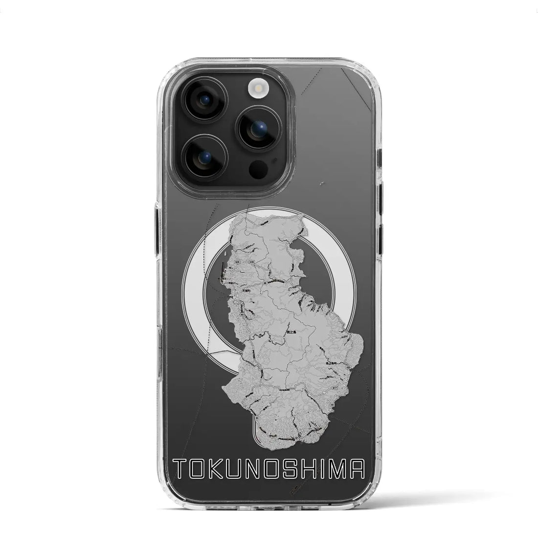 【徳之島(鹿児島県)】地図柄iPhoneケース(MagSafeタイプ)