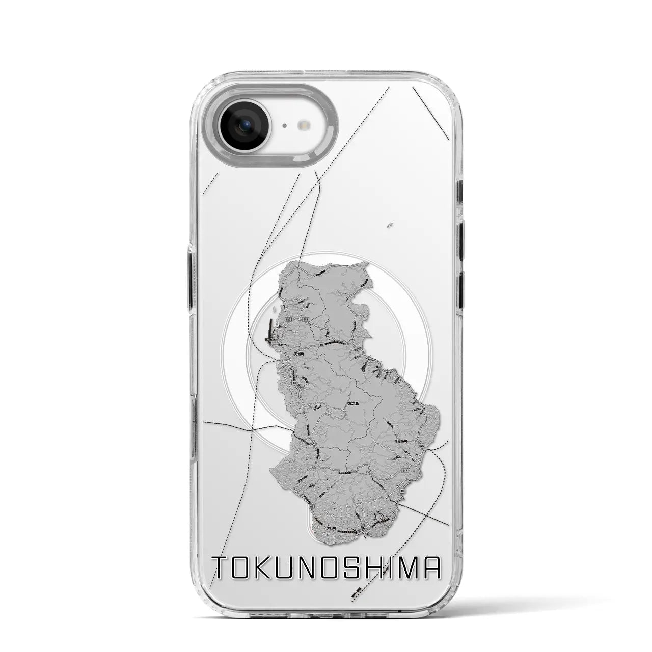 【徳之島(鹿児島県)】地図柄iPhoneケース(MagSafeタイプ)