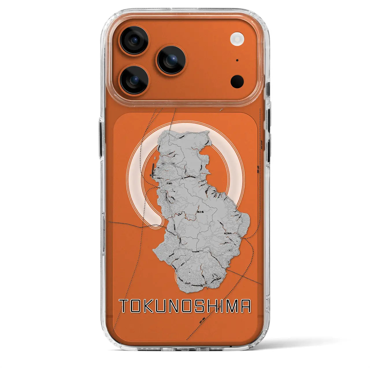 【徳之島(鹿児島県)】地図柄iPhoneケース(MagSafeタイプ)