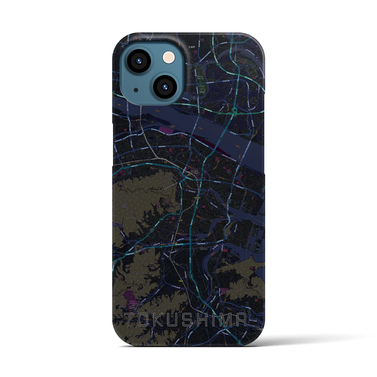 【徳島(徳島県)】地図柄iPhoneケース(バックカバータイプ)