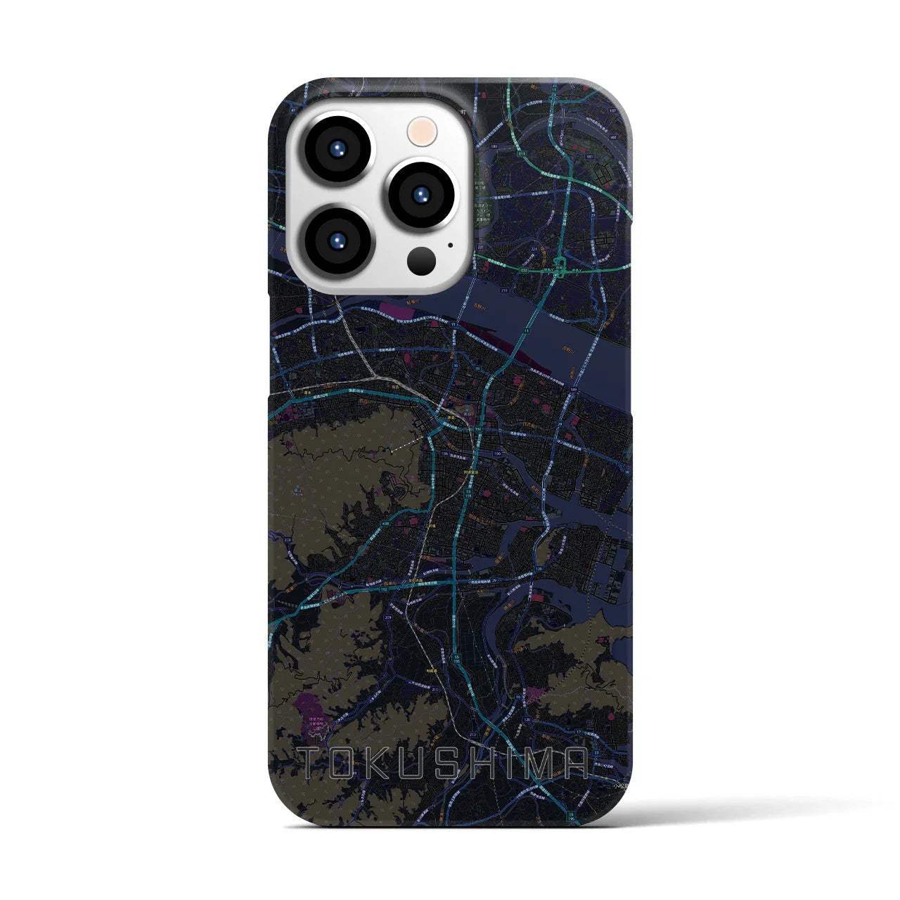 【徳島(徳島県)】地図柄iPhoneケース(バックカバータイプ)