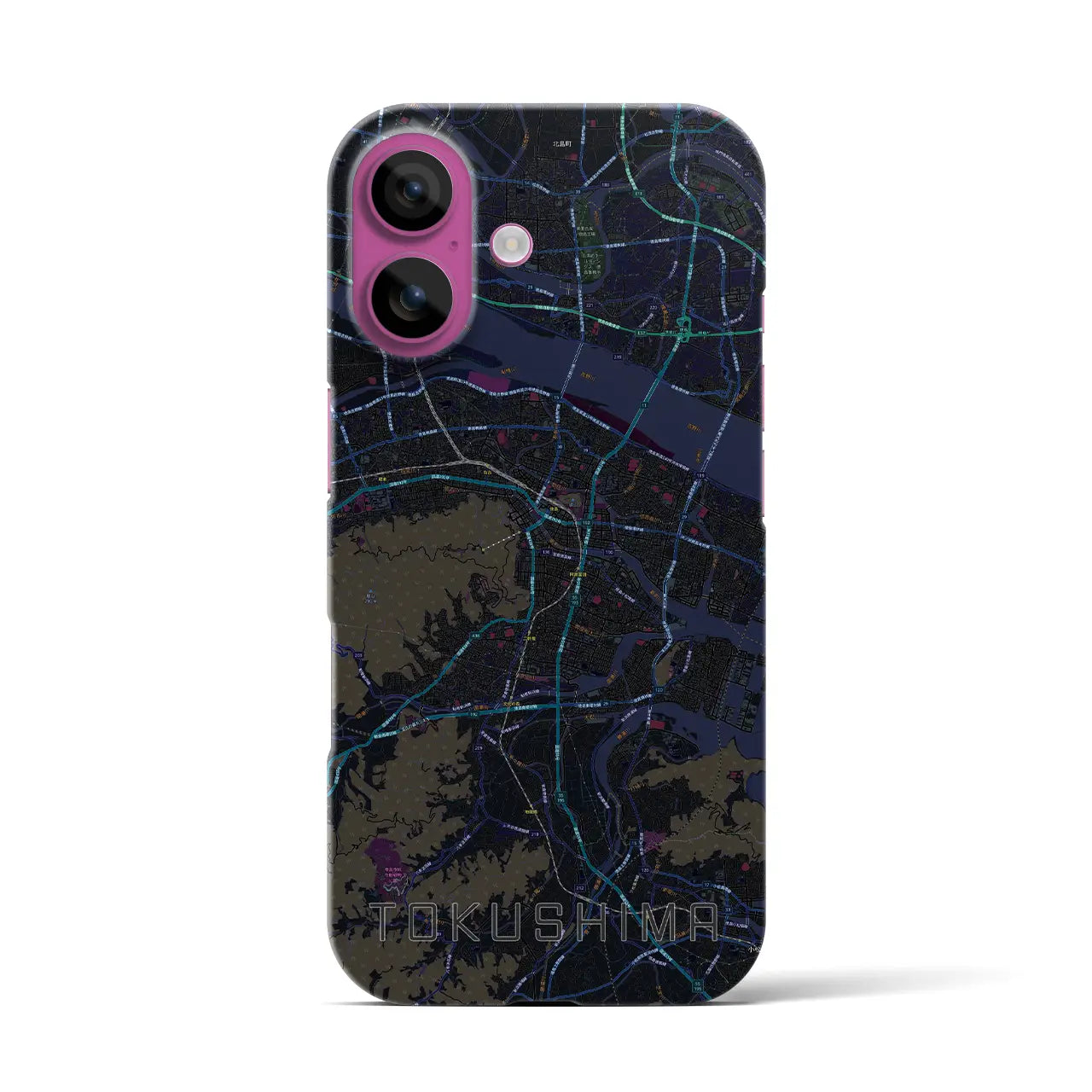 【徳島(徳島県)】地図柄iPhoneケース(バックカバータイプ)