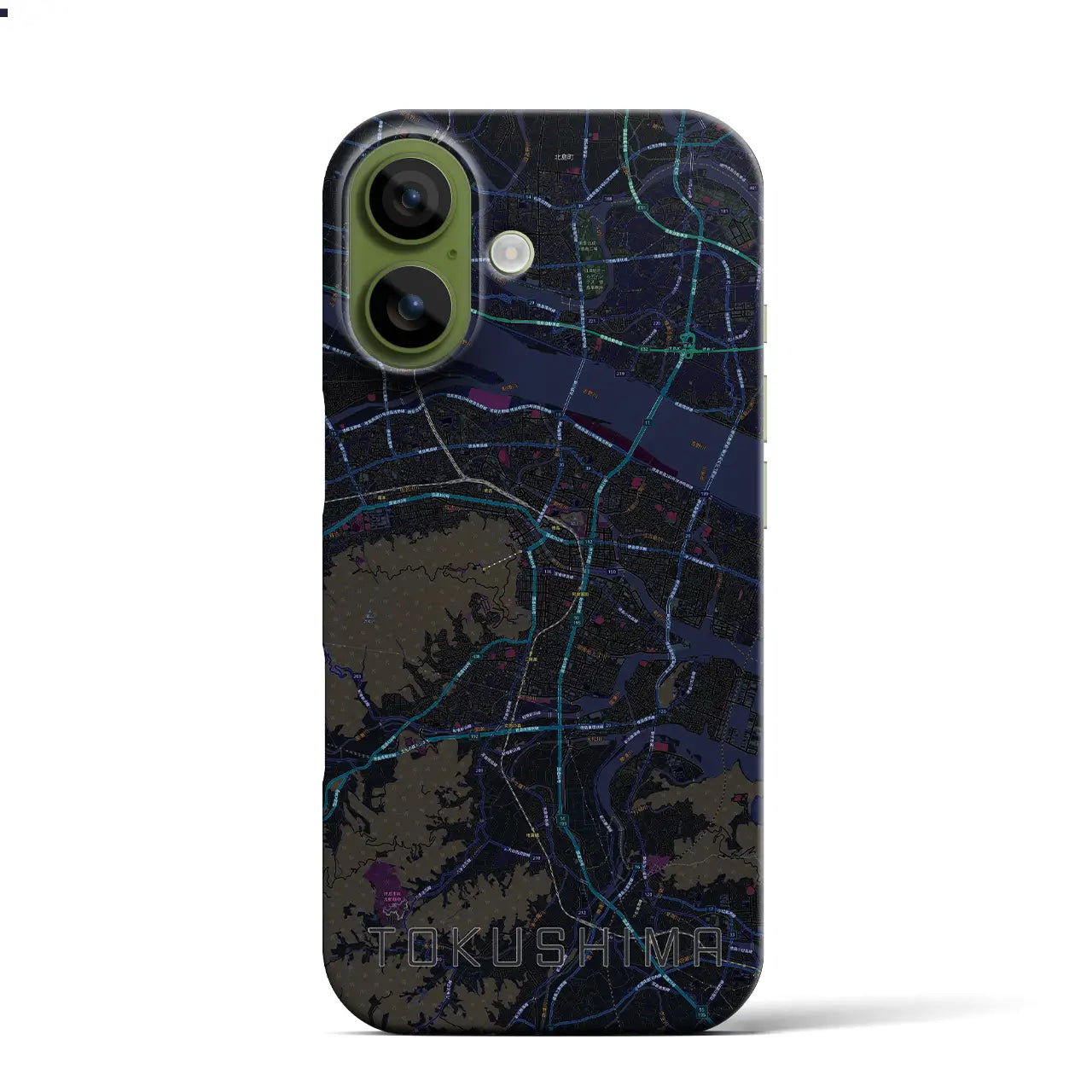 【徳島(徳島県)】地図柄iPhoneケース(バックカバータイプ)