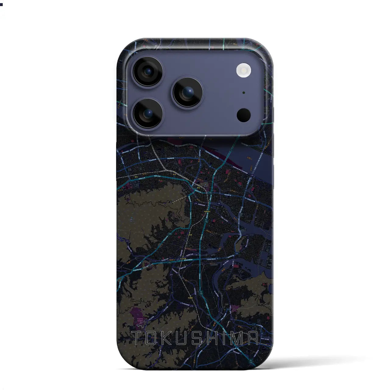 【徳島(徳島県)】地図柄iPhoneケース(バックカバータイプ)