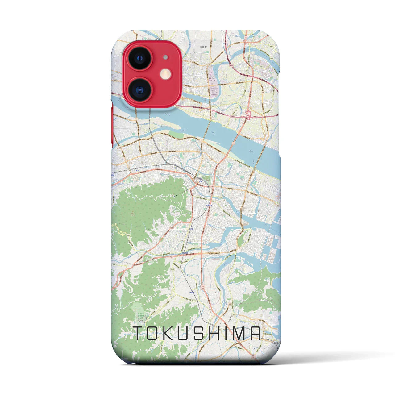 【徳島(徳島県)】地図柄iPhoneケース(バックカバータイプ)