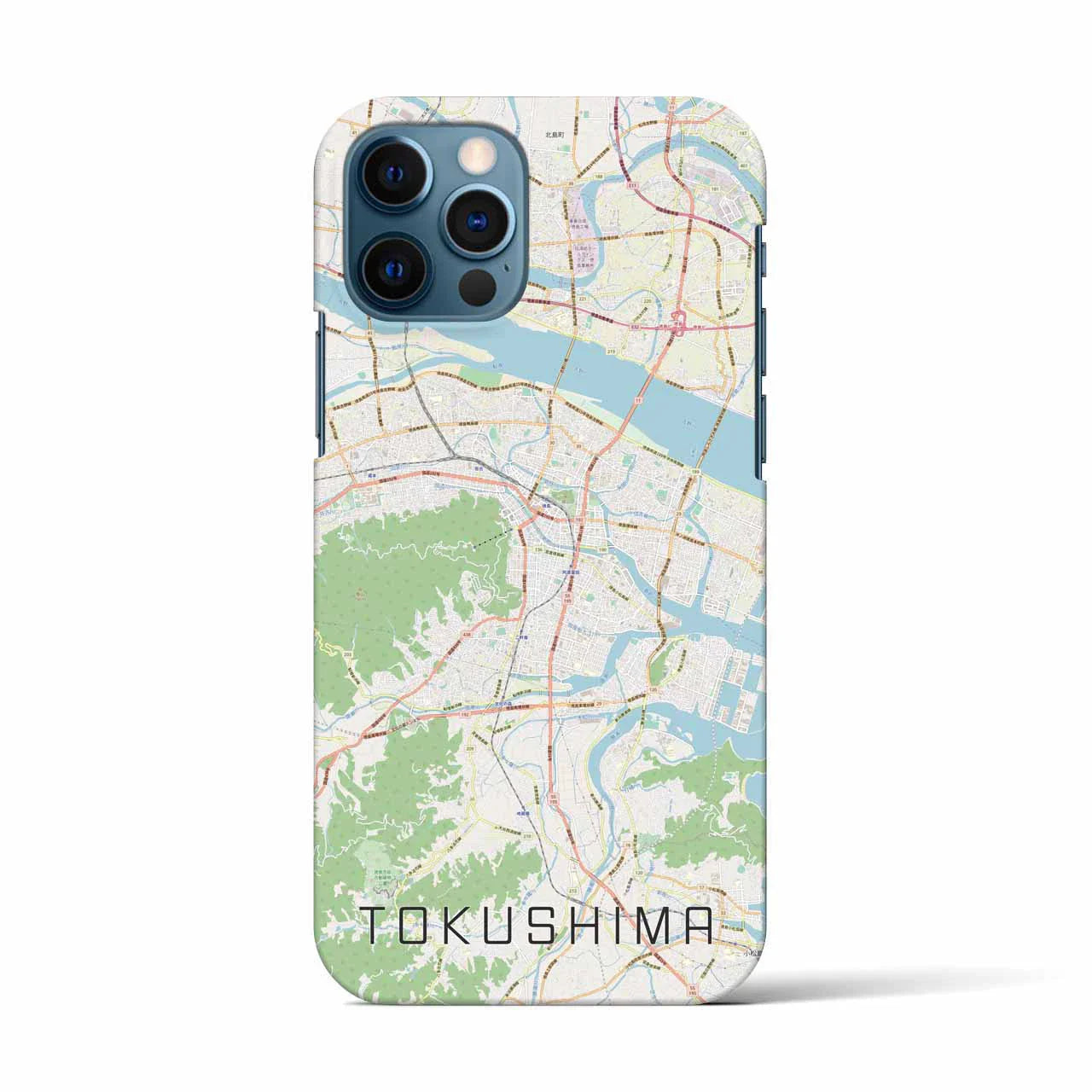【徳島(徳島県)】地図柄iPhoneケース(バックカバータイプ)