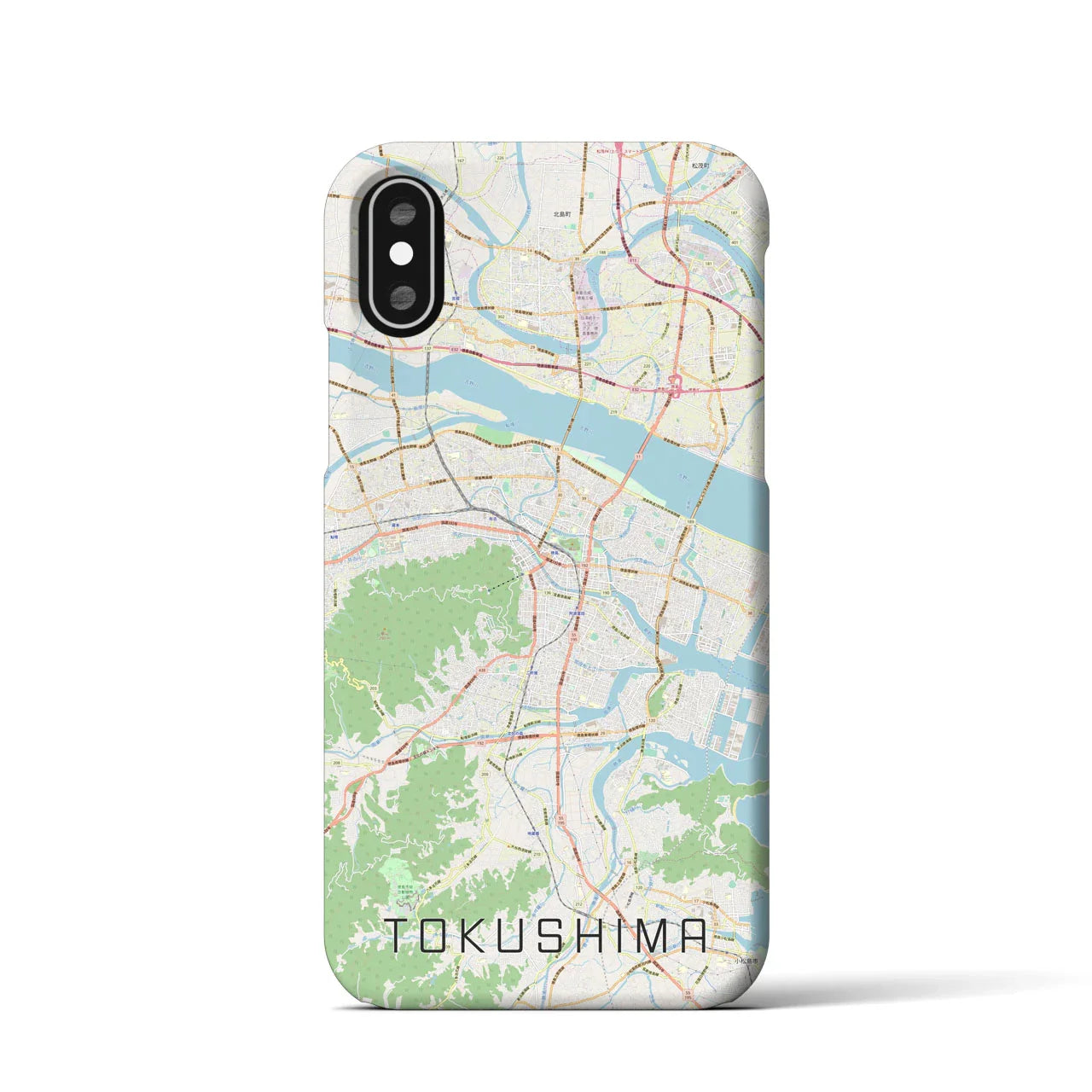 【徳島(徳島県)】地図柄iPhoneケース(バックカバータイプ)
