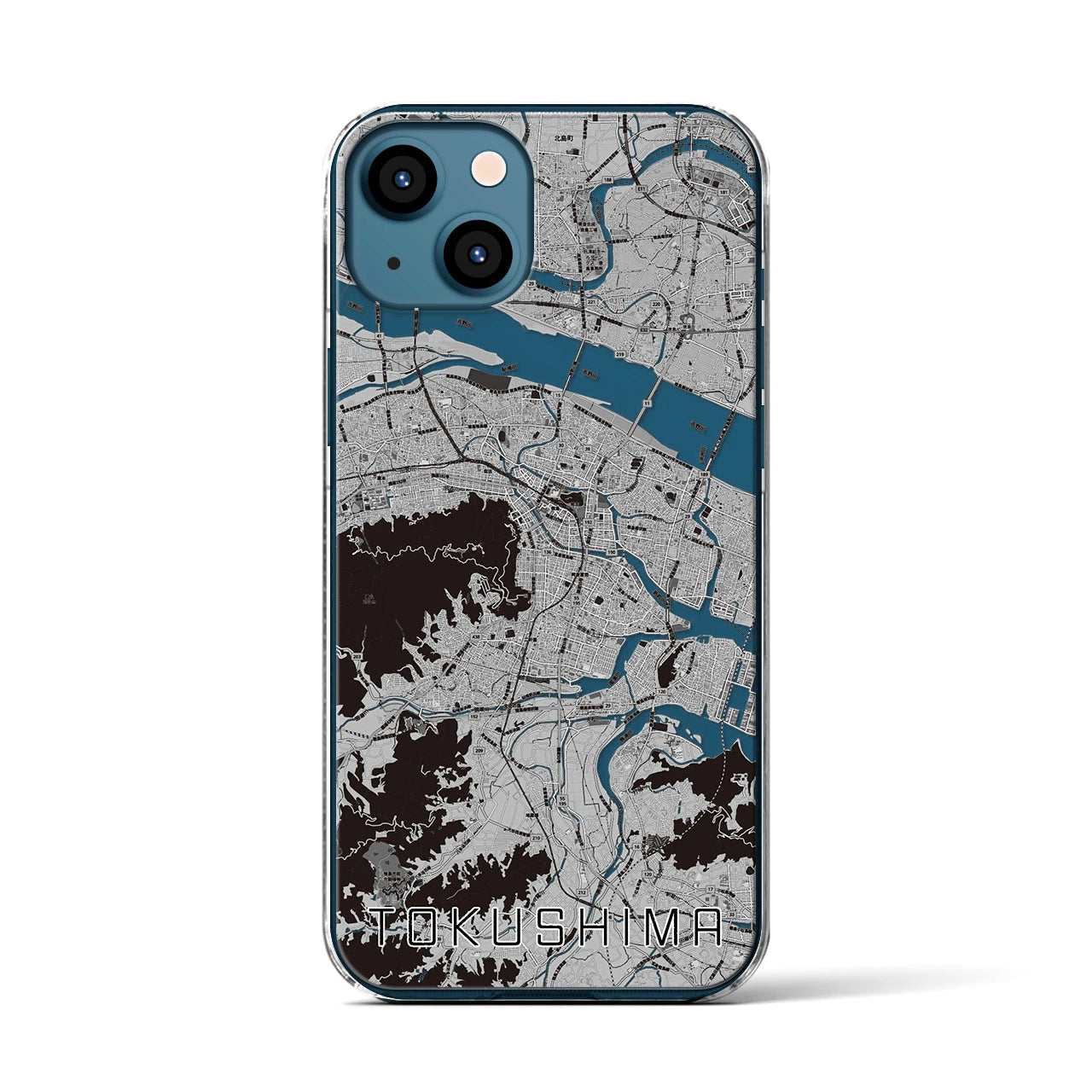 【徳島(徳島県)】地図柄iPhoneケース(クリアタイプ)