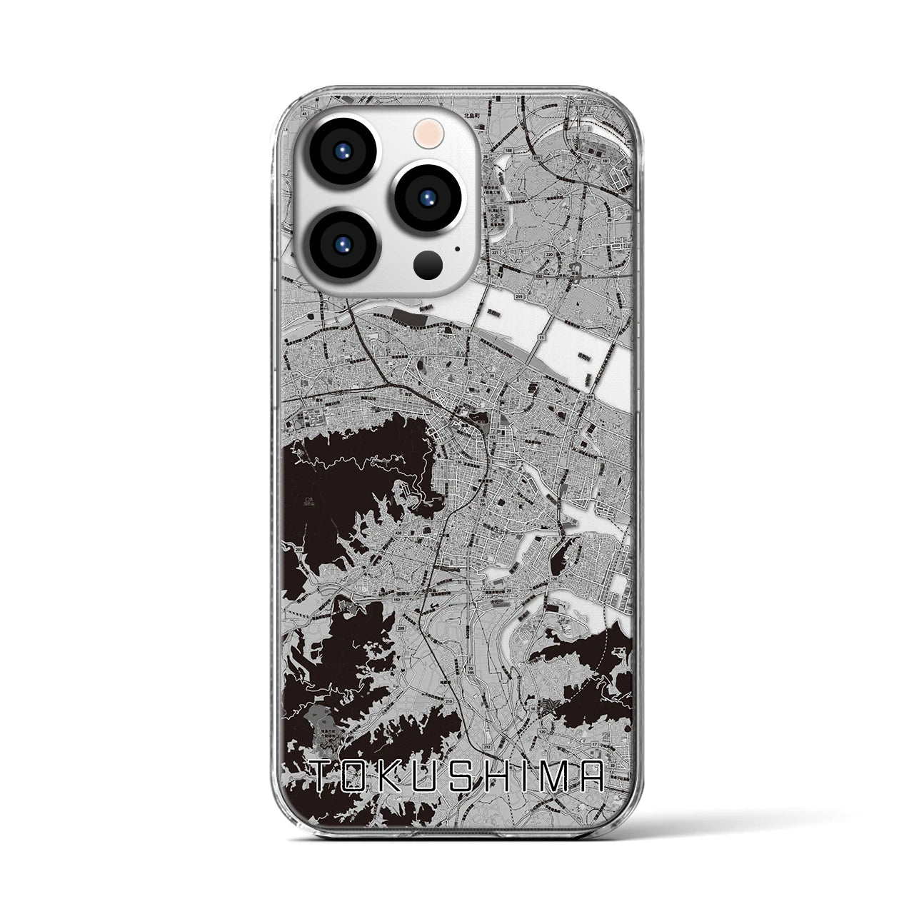 【徳島(徳島県)】地図柄iPhoneケース(クリアタイプ)