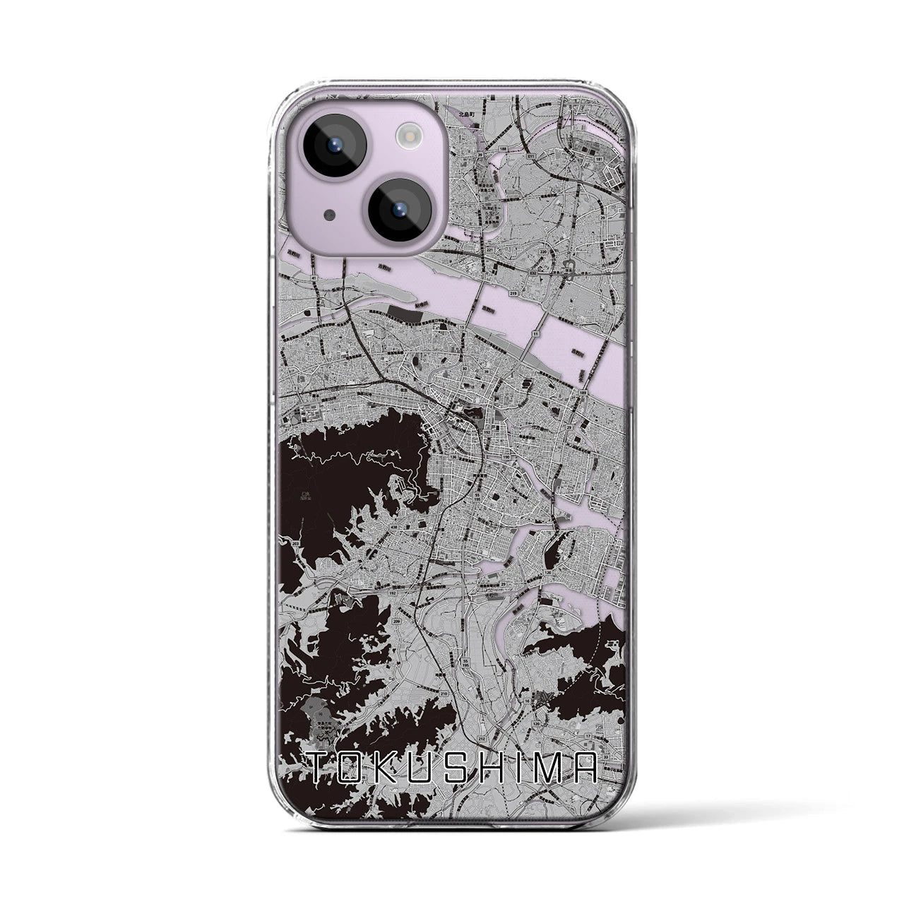 【徳島(徳島県)】地図柄iPhoneケース(クリアタイプ)