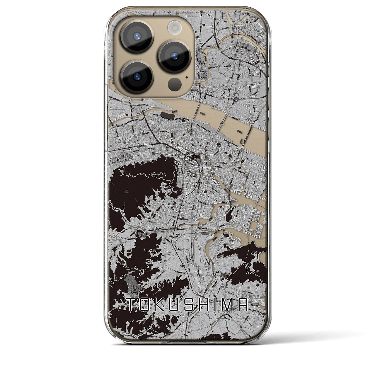 【徳島(徳島県)】地図柄iPhoneケース(クリアタイプ)