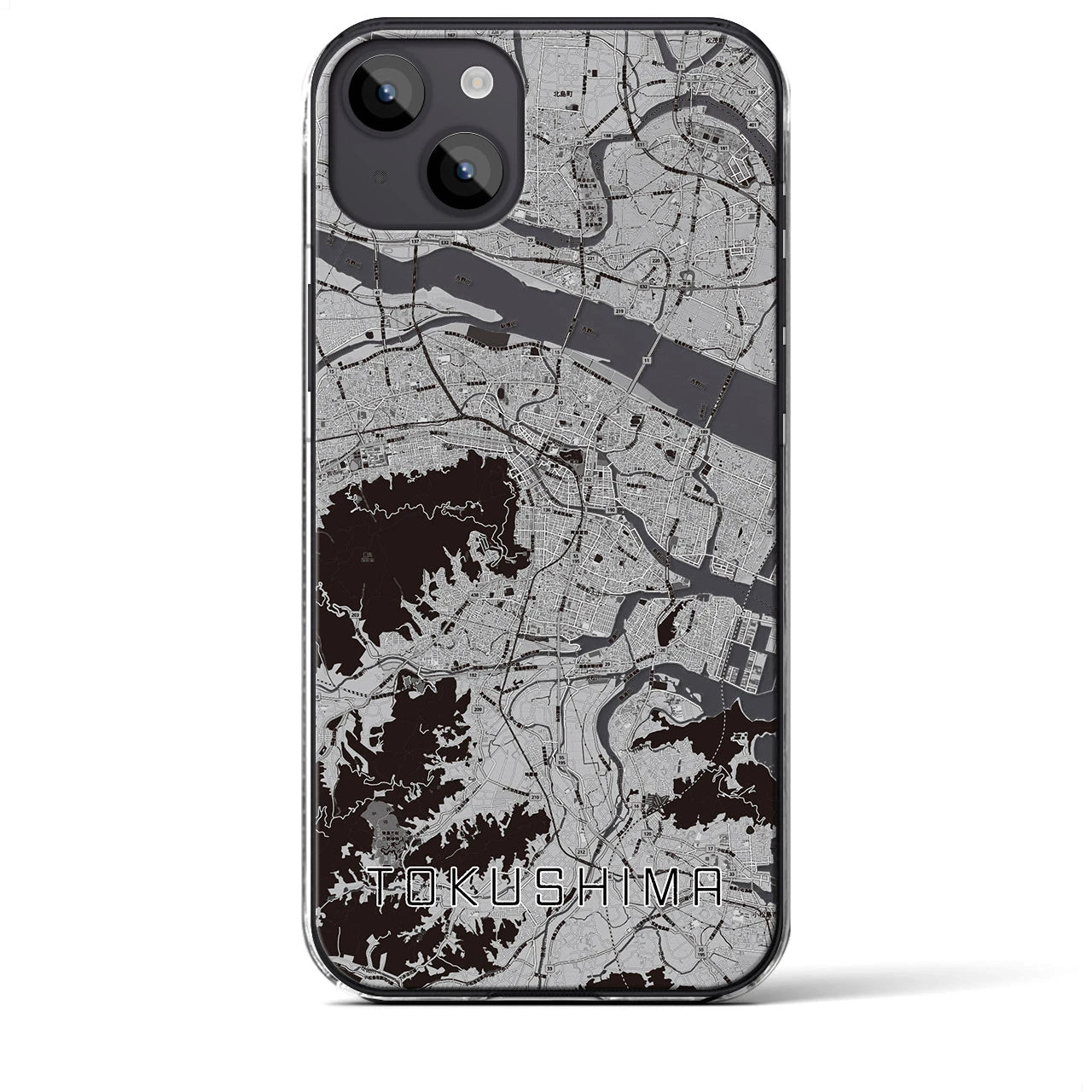 【徳島(徳島県)】地図柄iPhoneケース(クリアタイプ)