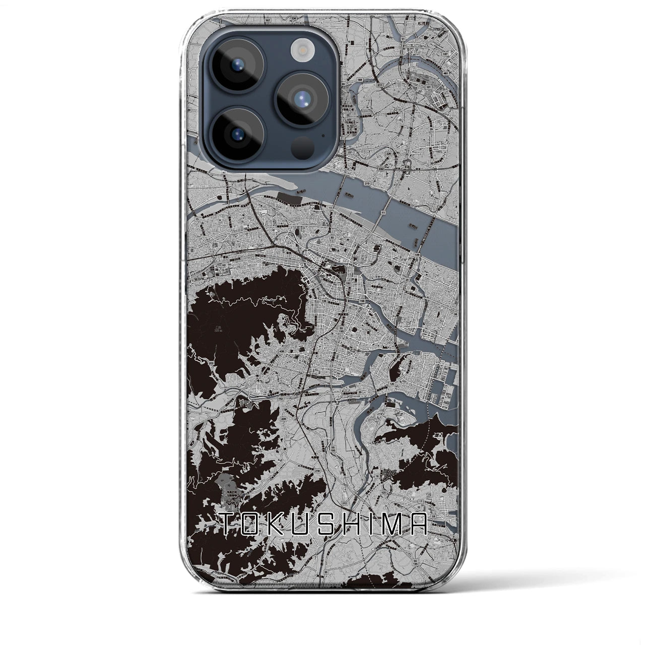 【徳島(徳島県)】地図柄iPhoneケース(クリアタイプ)