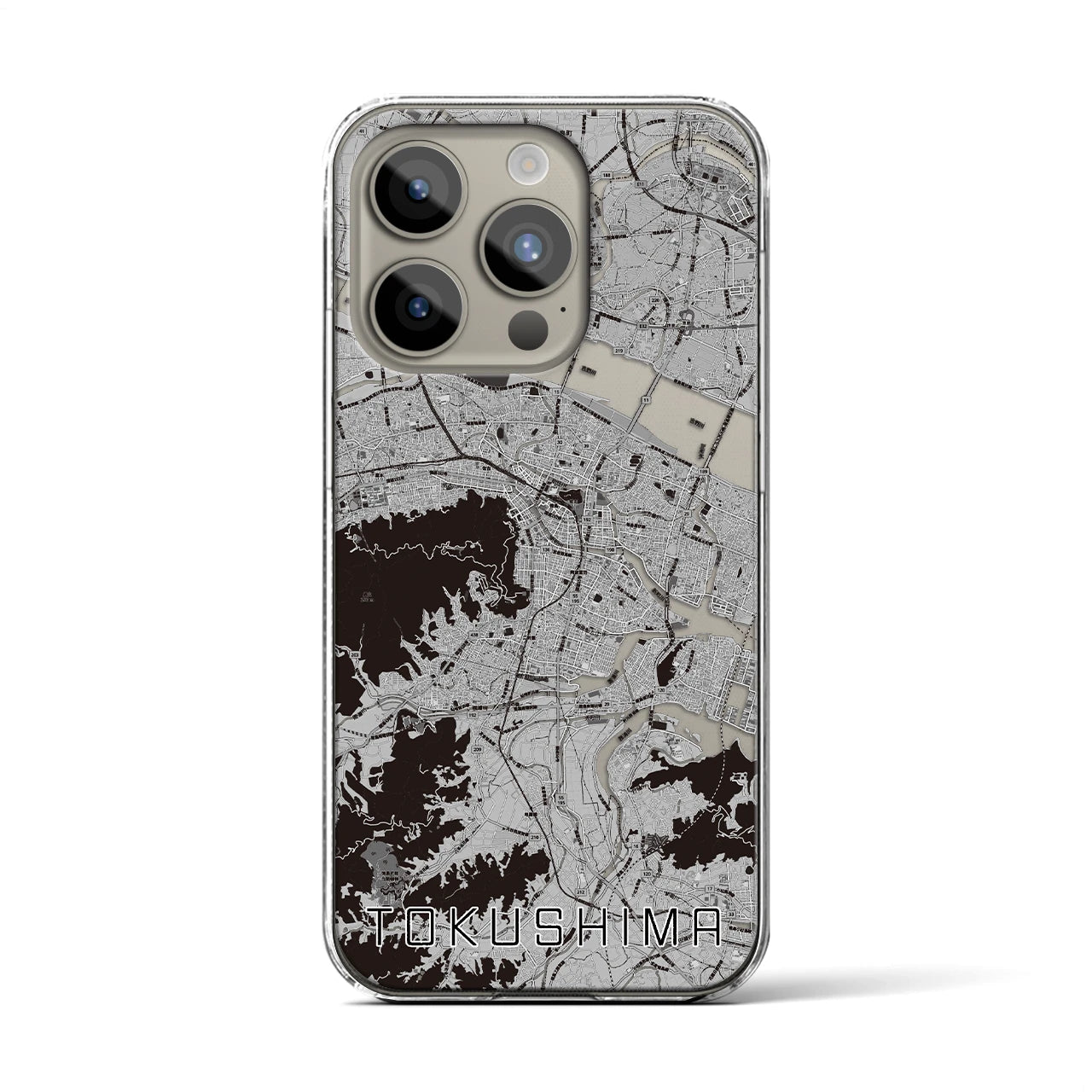 【徳島(徳島県)】地図柄iPhoneケース(クリアタイプ)