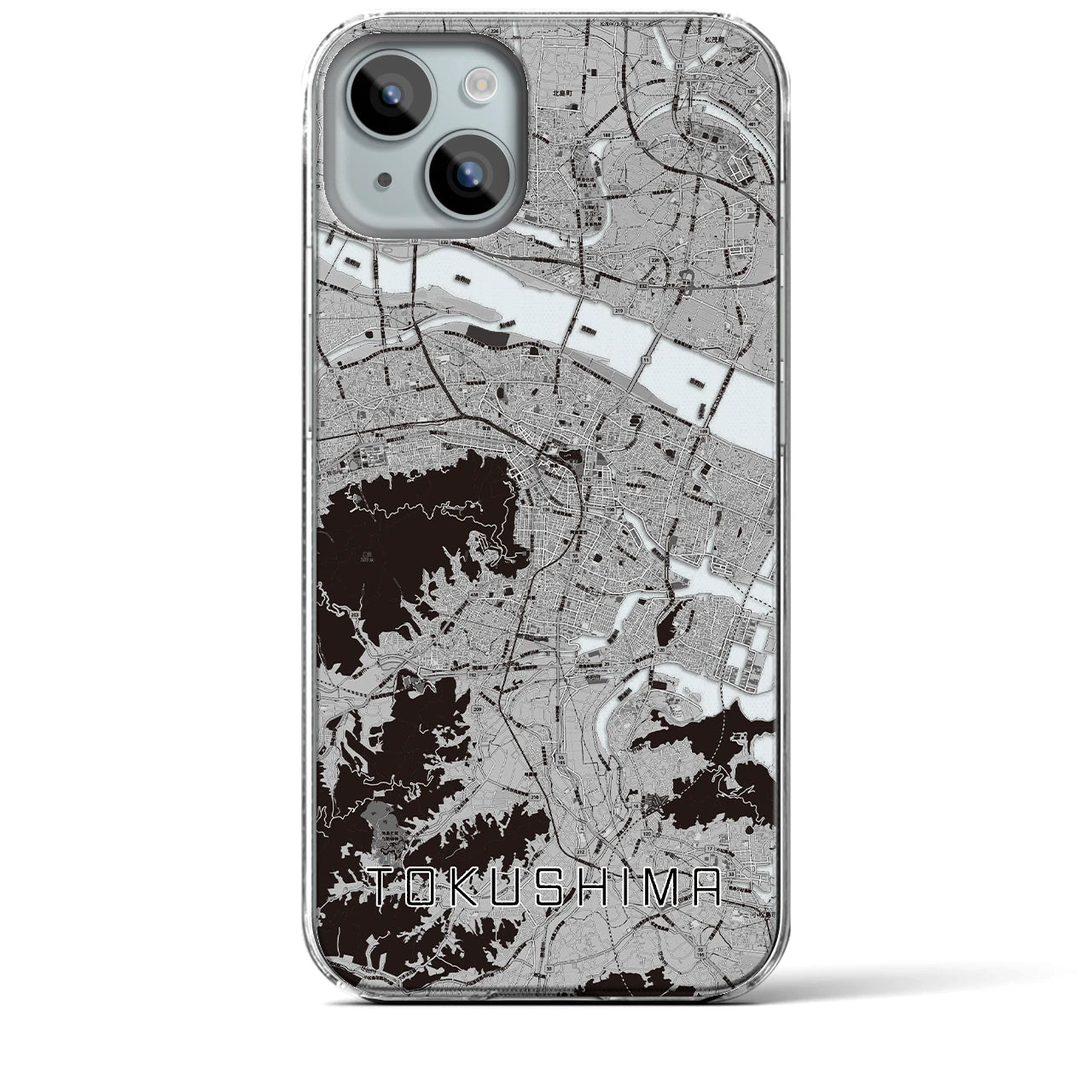 【徳島(徳島県)】地図柄iPhoneケース(クリアタイプ)