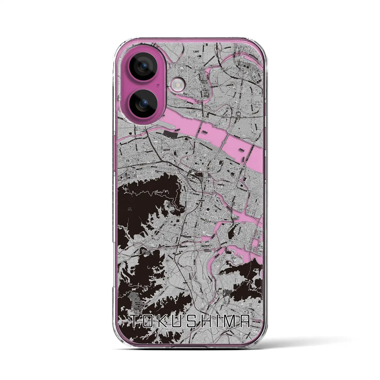 【徳島(徳島県)】地図柄iPhoneケース(クリアタイプ)