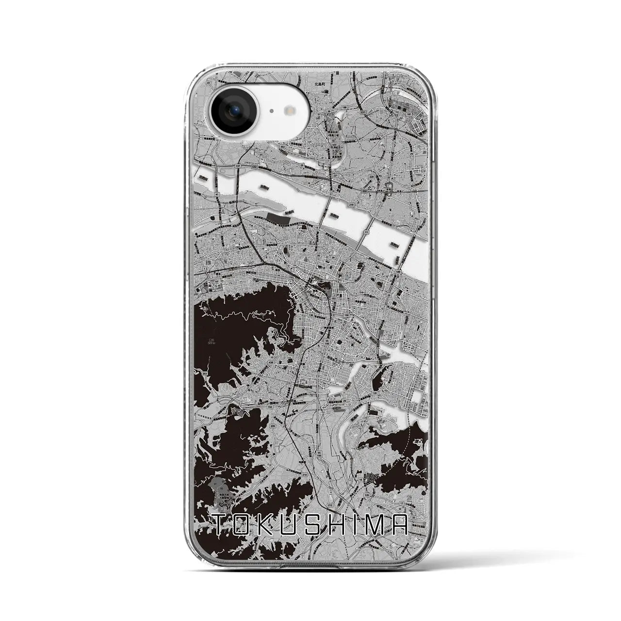 【徳島(徳島県)】地図柄iPhoneケース(クリアタイプ)