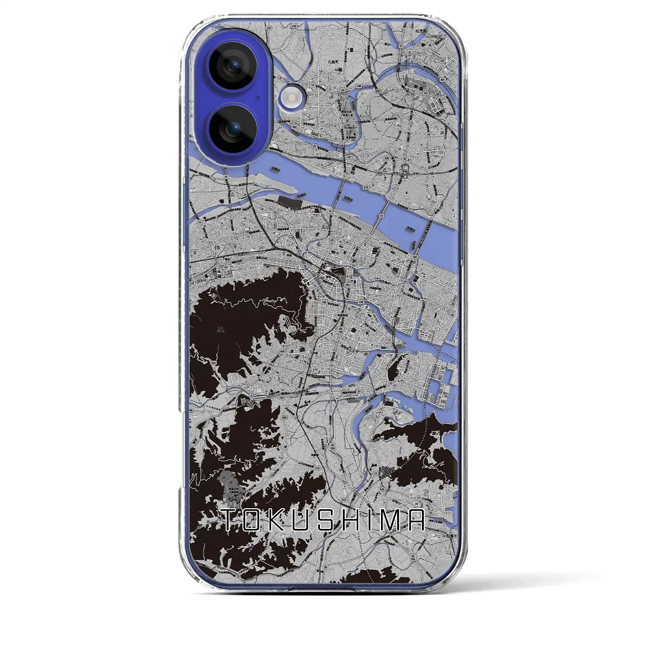 【徳島(徳島県)】地図柄iPhoneケース(クリアタイプ)