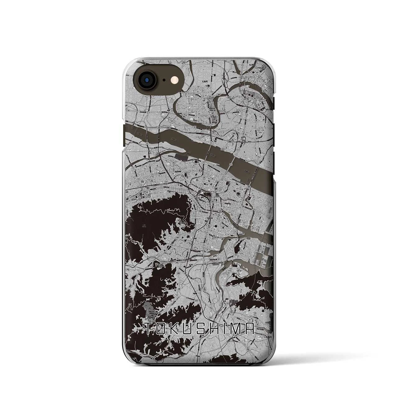 【徳島(徳島県)】地図柄iPhoneケース(クリアタイプ)