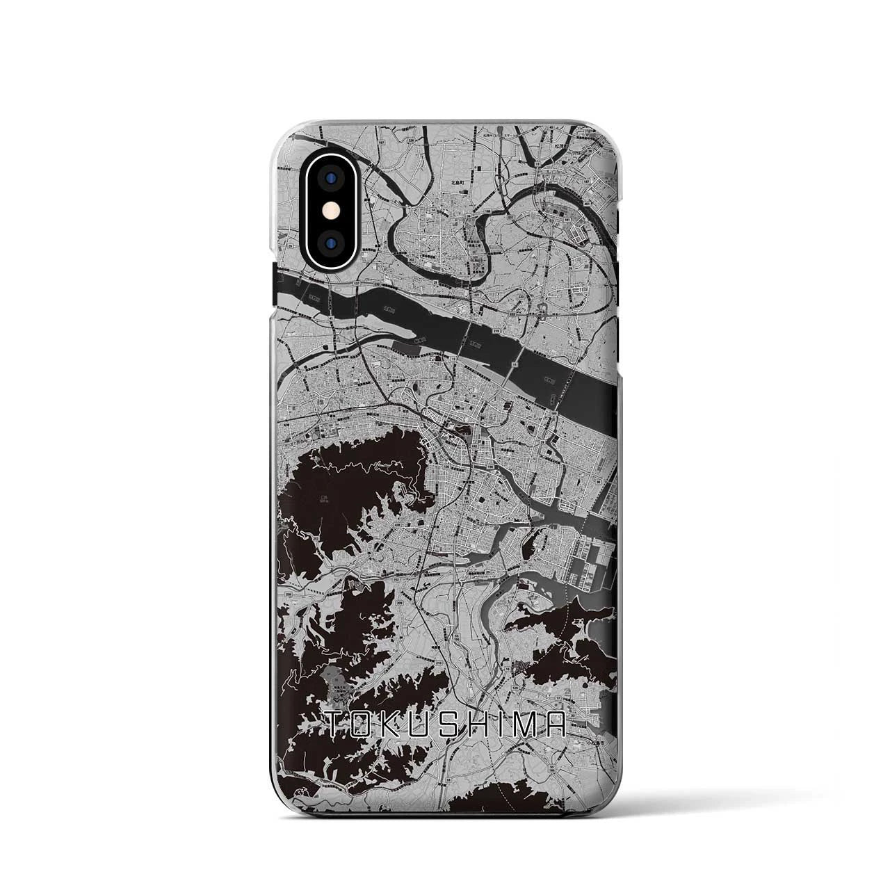 【徳島(徳島県)】地図柄iPhoneケース(クリアタイプ)