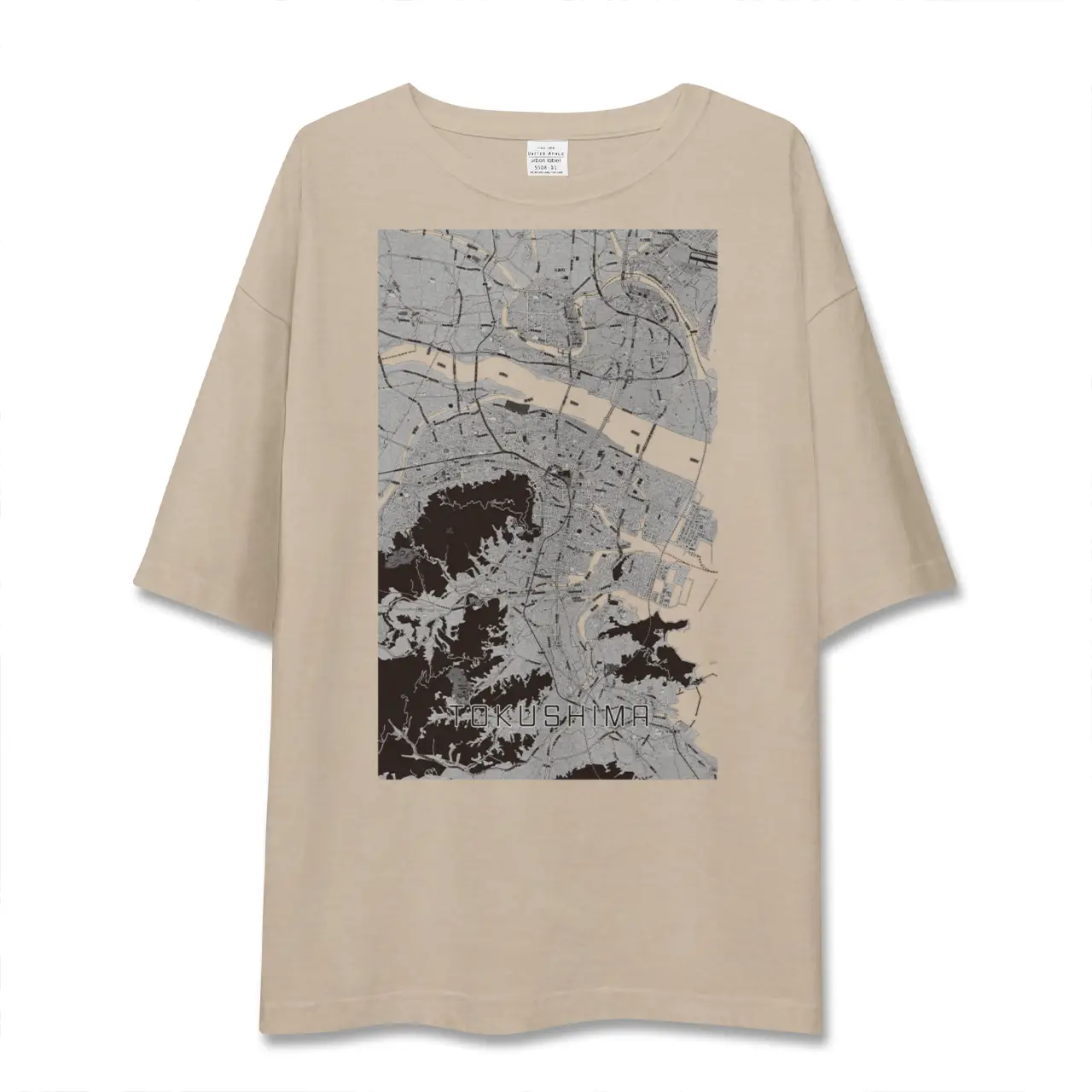 【徳島(徳島県)】地図柄ビッグシルエットTシャツ