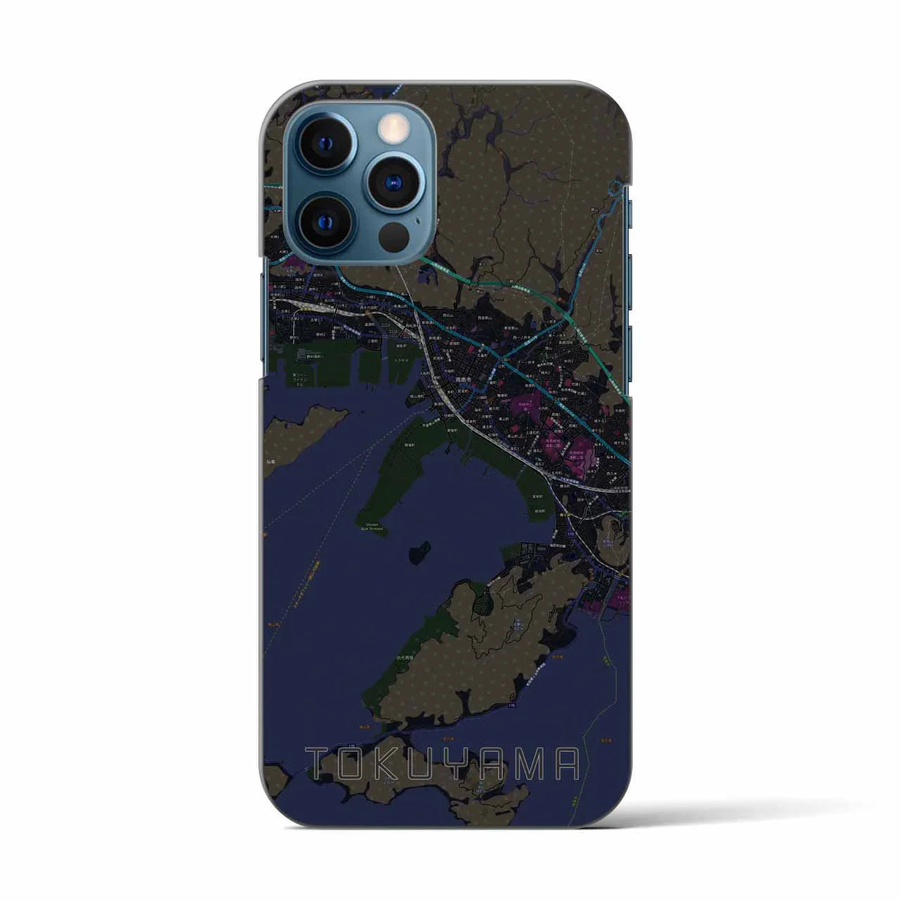 【徳山(山口県)】地図柄iPhoneケース(バックカバータイプ)