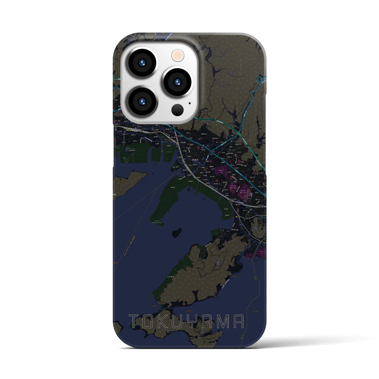 【徳山(山口県)】地図柄iPhoneケース(バックカバータイプ)