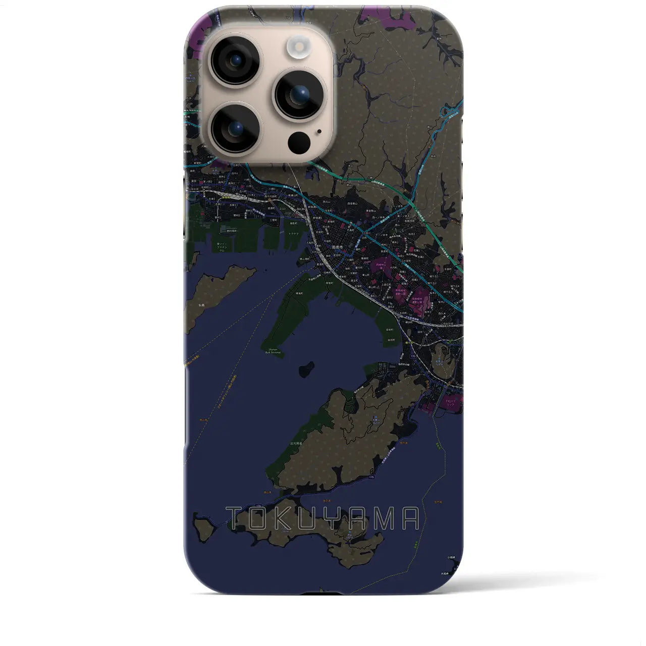 【徳山(山口県)】地図柄iPhoneケース(バックカバータイプ)