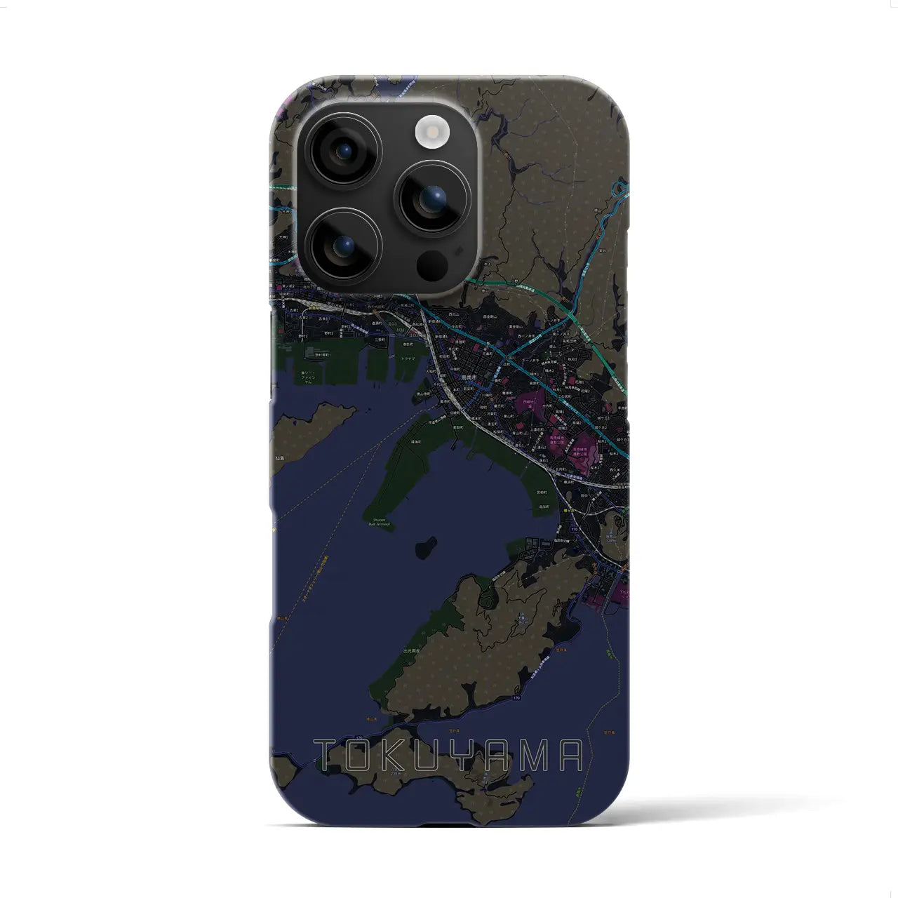 【徳山(山口県)】地図柄iPhoneケース(バックカバータイプ)