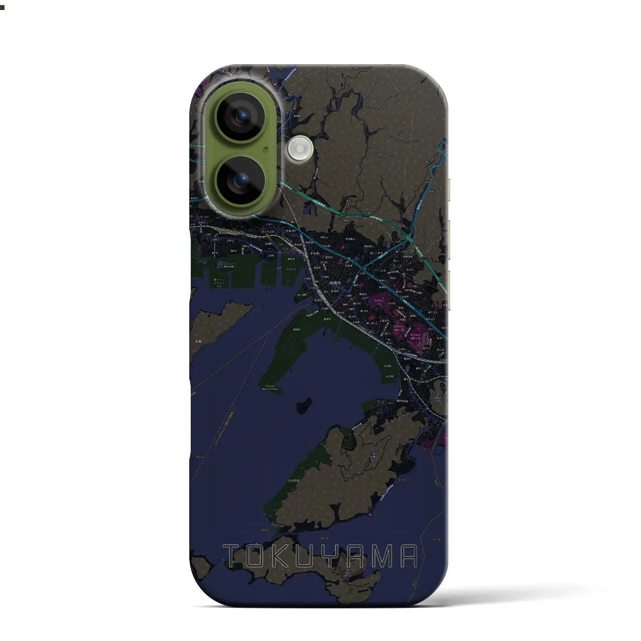 【徳山(山口県)】地図柄iPhoneケース(バックカバータイプ)