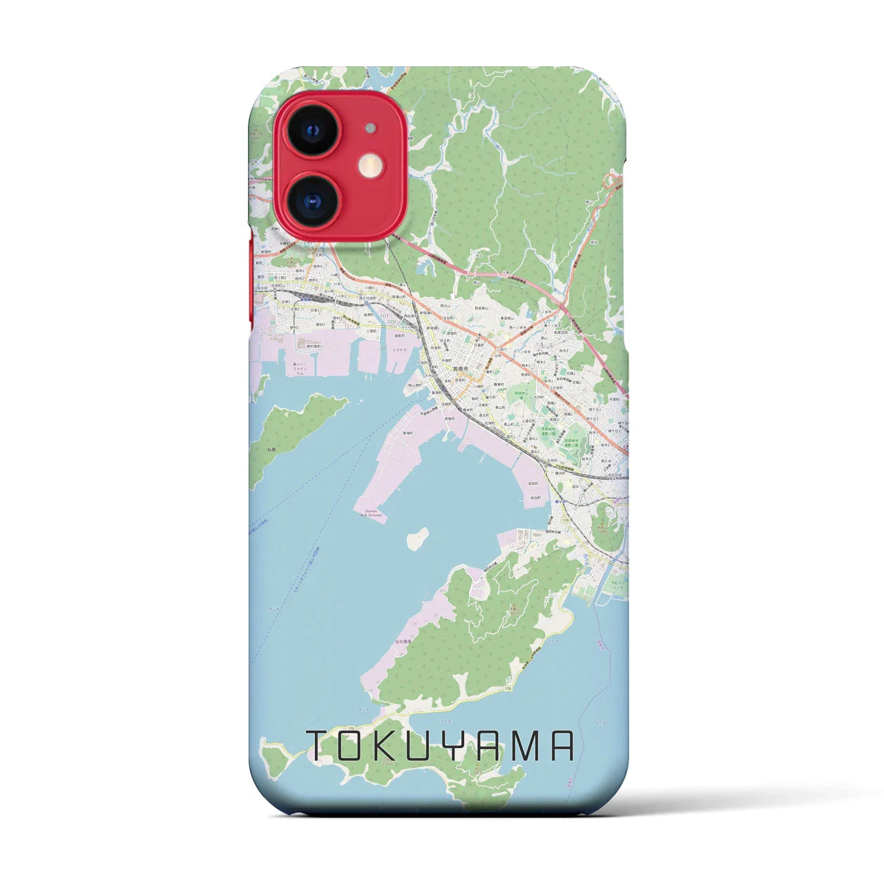 【徳山(山口県)】地図柄iPhoneケース(バックカバータイプ)