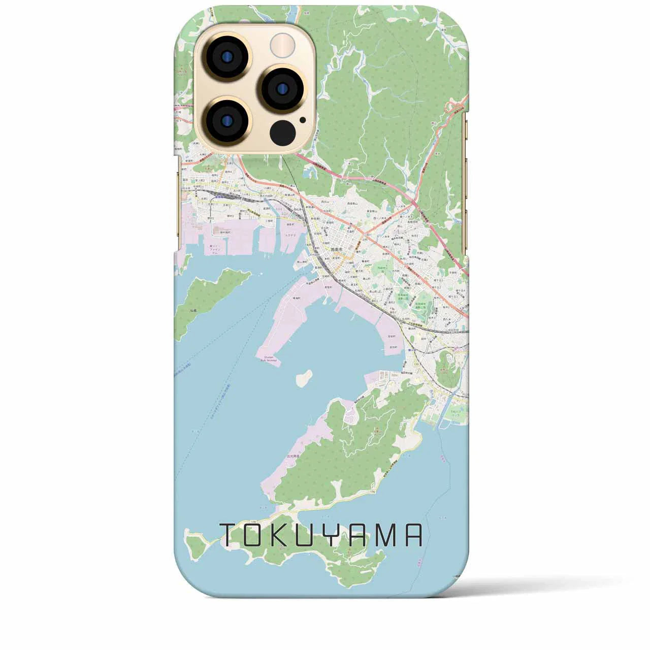 【徳山(山口県)】地図柄iPhoneケース(バックカバータイプ)