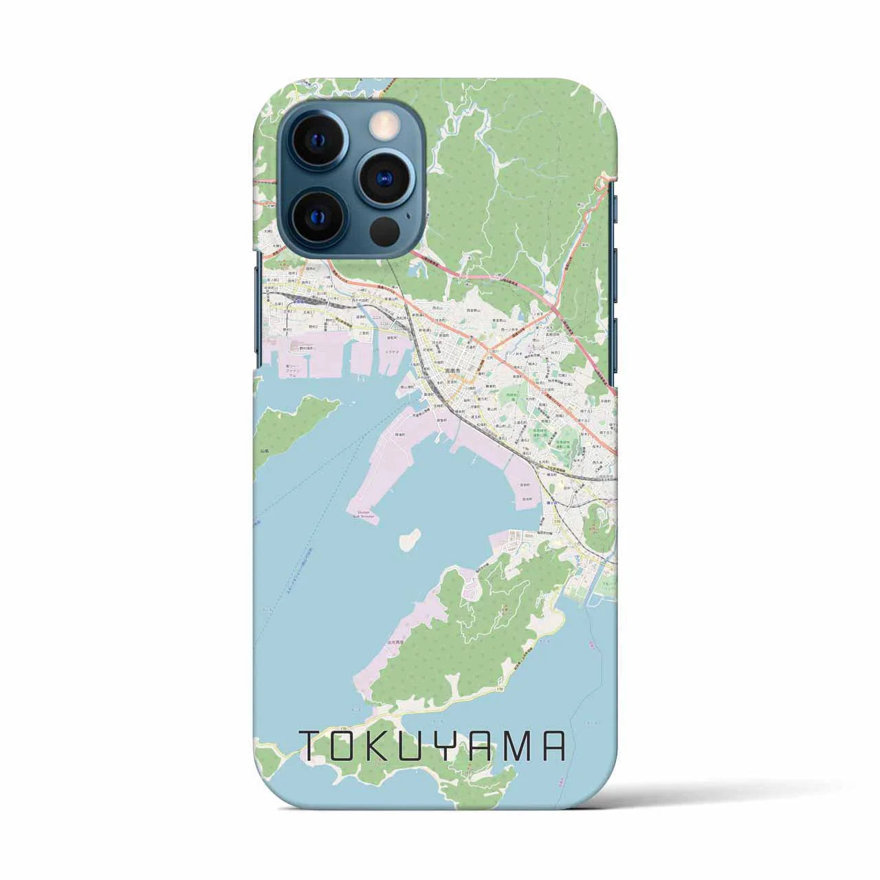 【徳山(山口県)】地図柄iPhoneケース(バックカバータイプ)