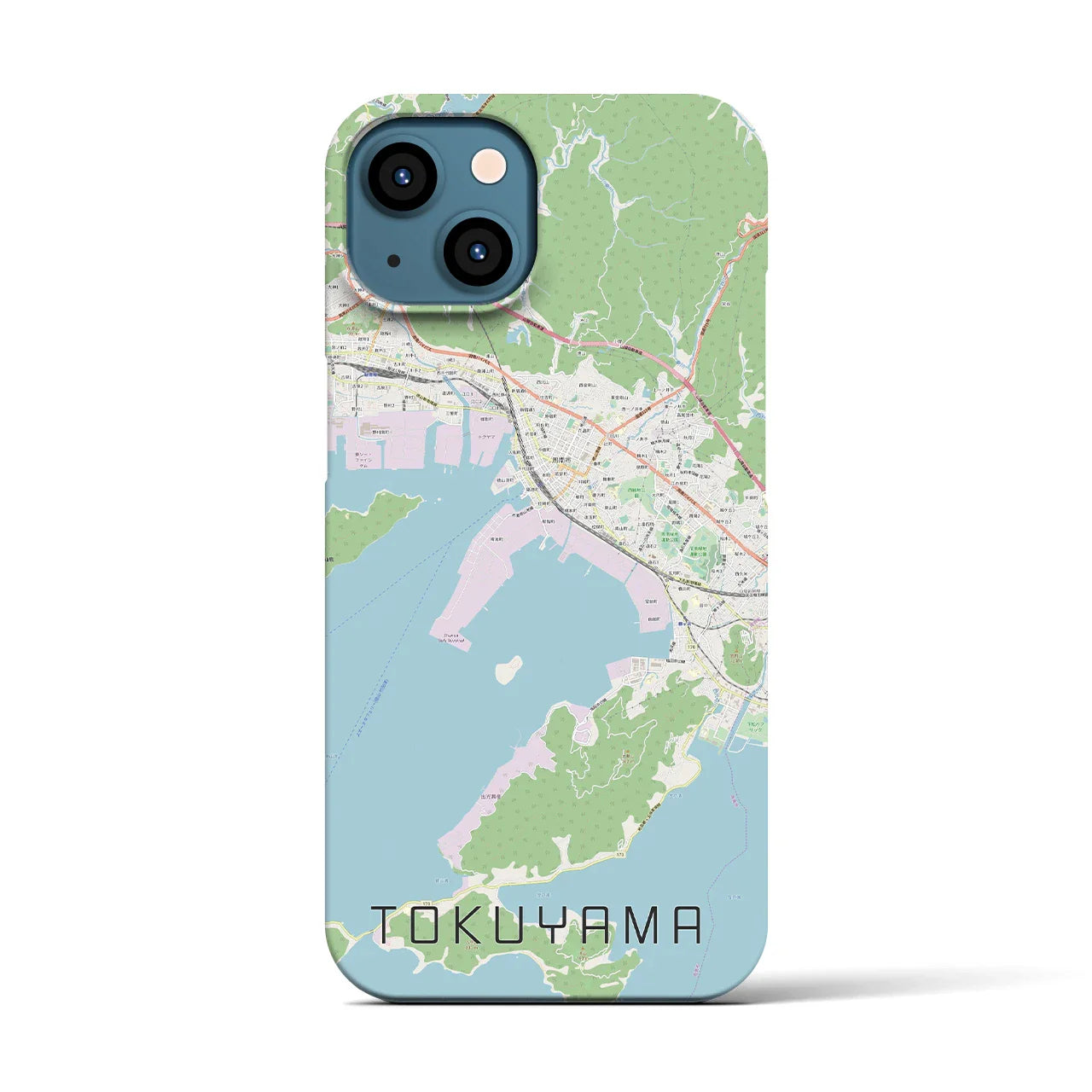 【徳山(山口県)】地図柄iPhoneケース(バックカバータイプ)