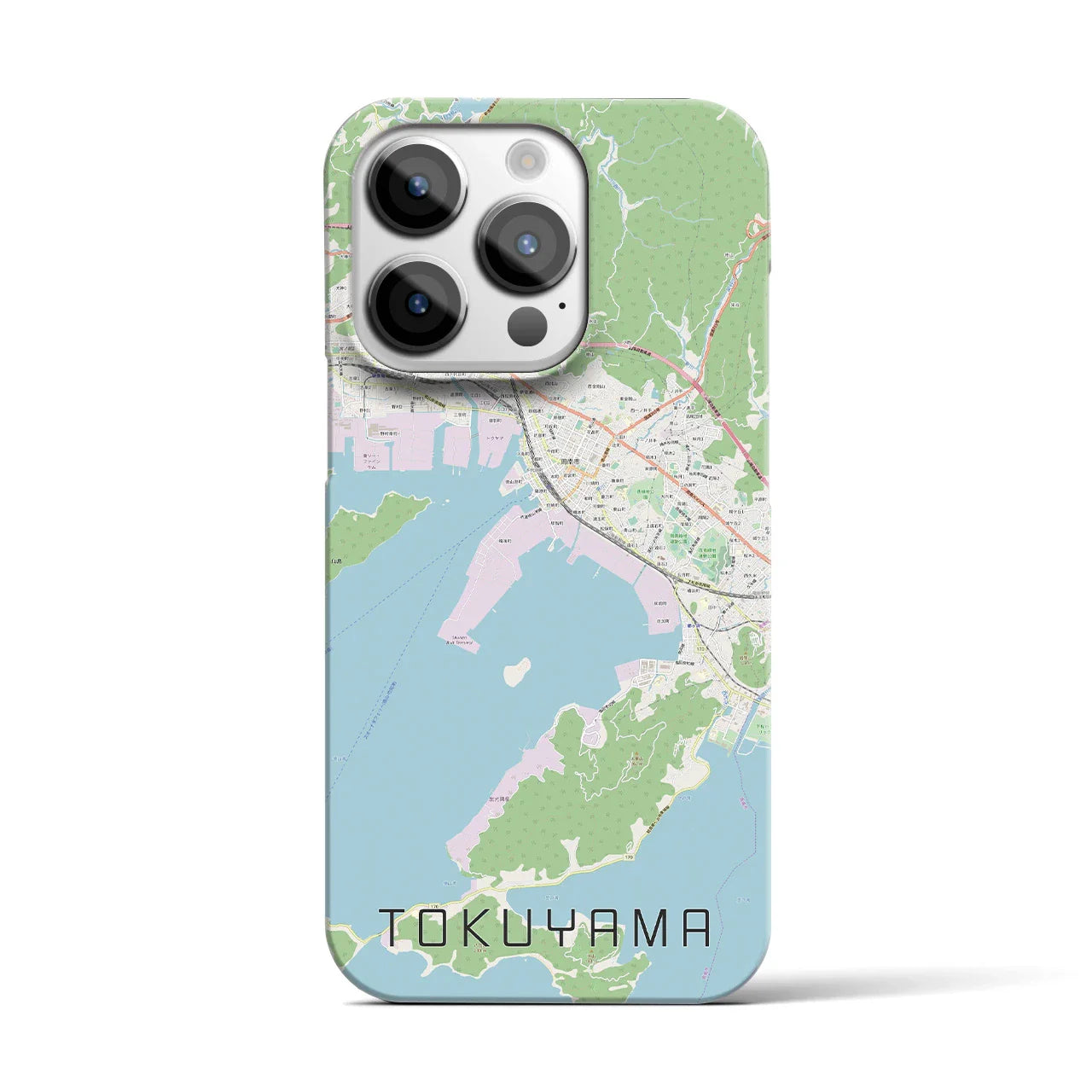 【徳山(山口県)】地図柄iPhoneケース(バックカバータイプ)