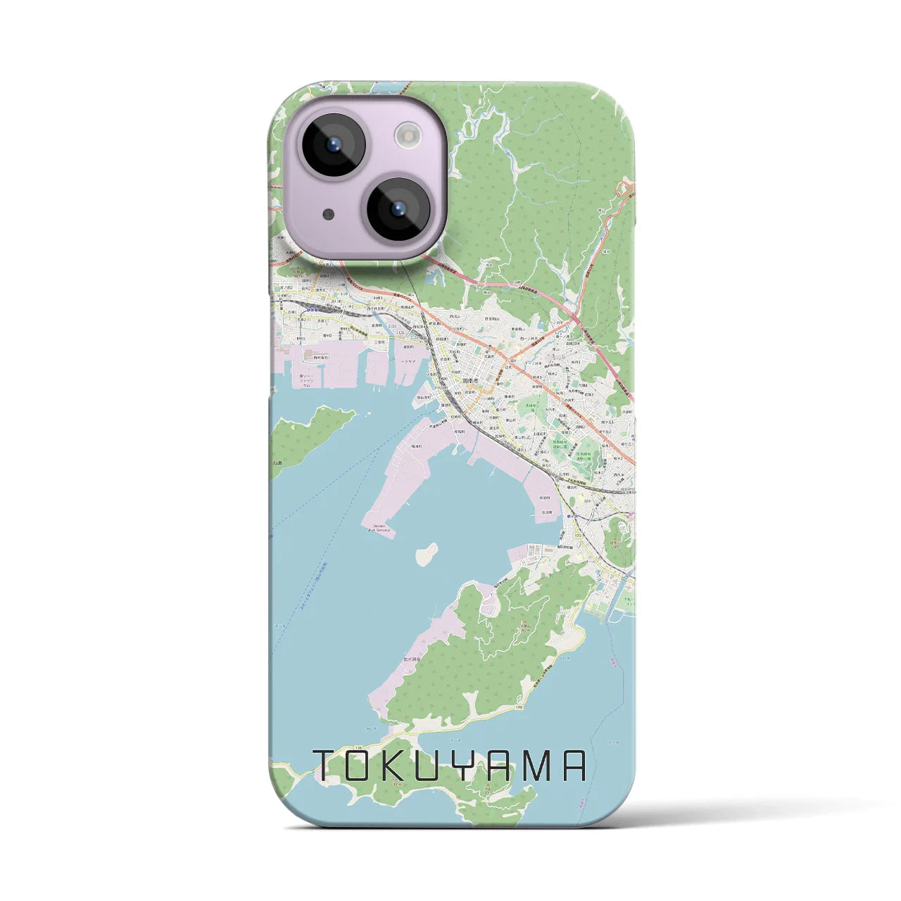 【徳山(山口県)】地図柄iPhoneケース(バックカバータイプ)