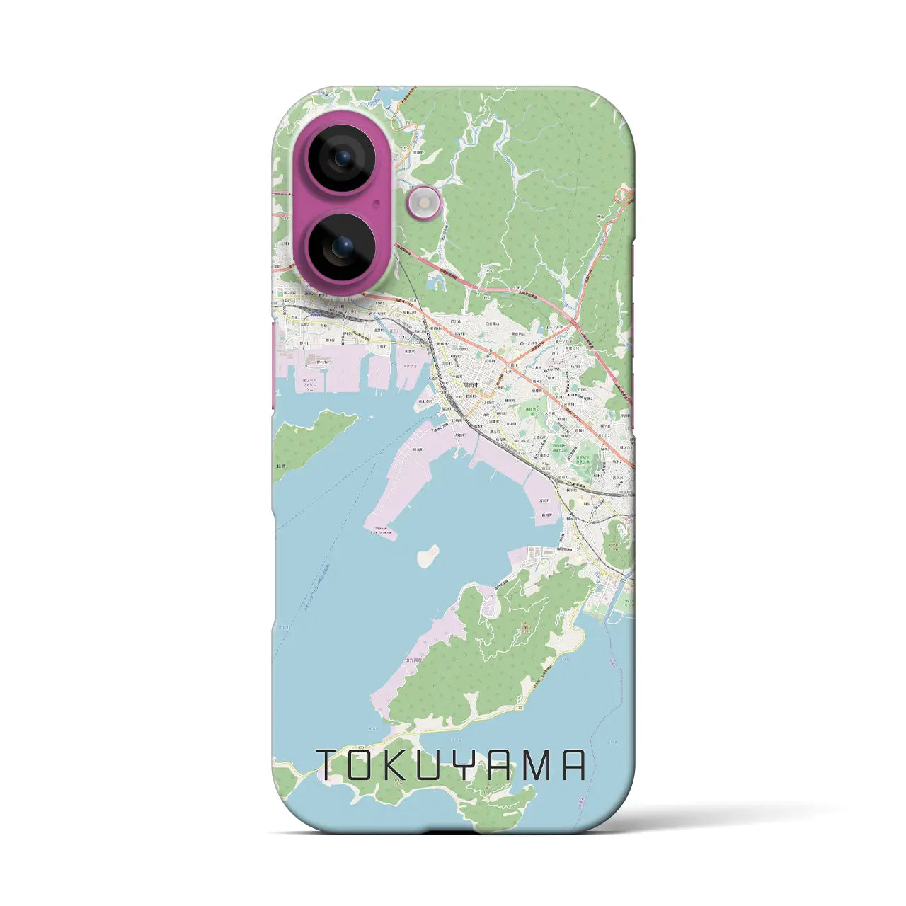 【徳山(山口県)】地図柄iPhoneケース(バックカバータイプ)