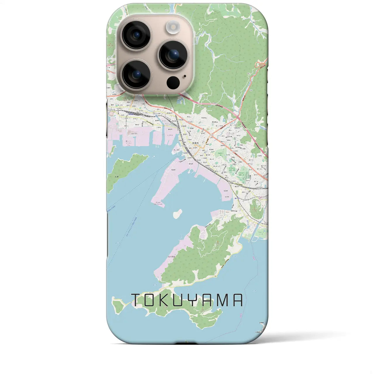 【徳山(山口県)】地図柄iPhoneケース(バックカバータイプ)