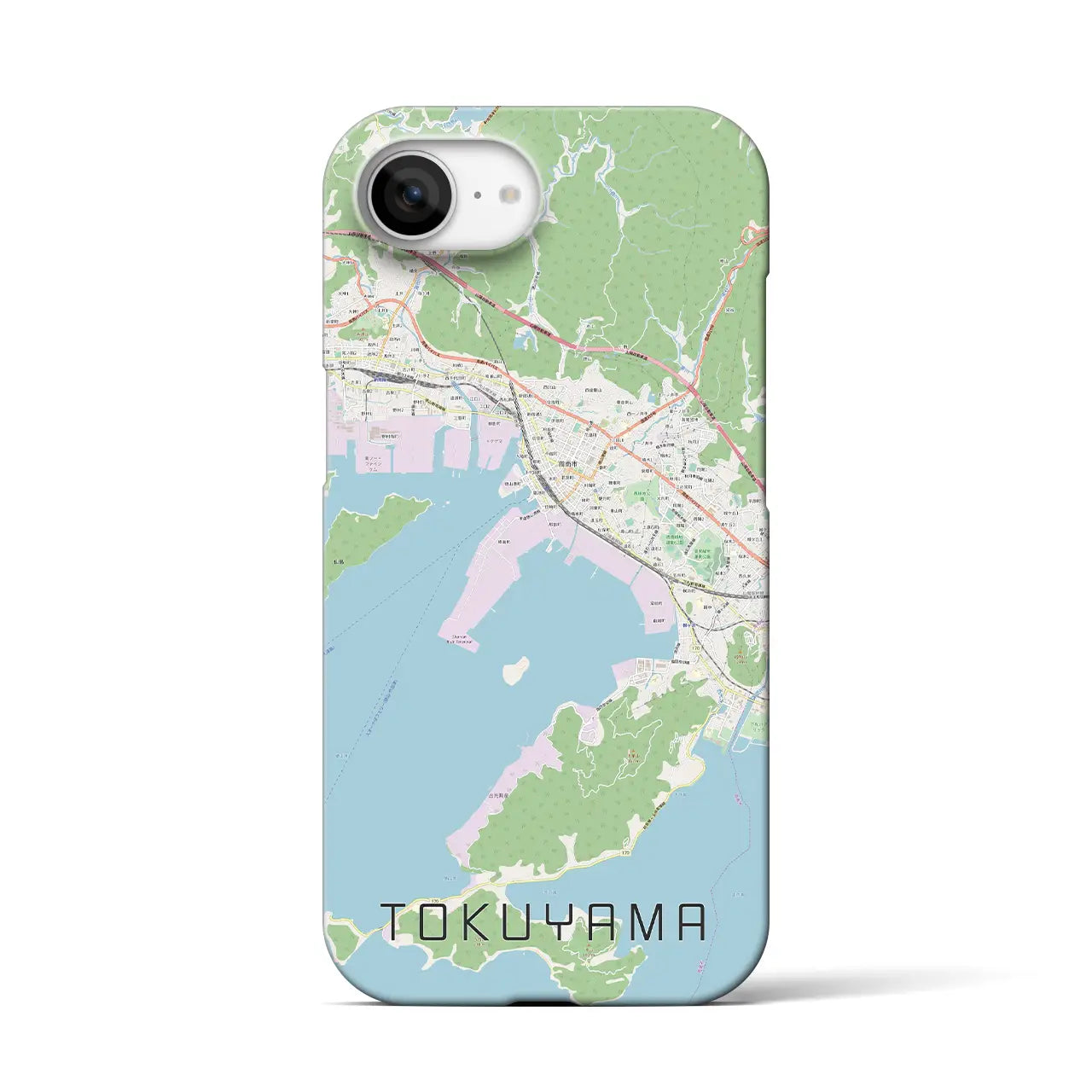 【徳山(山口県)】地図柄iPhoneケース(バックカバータイプ)