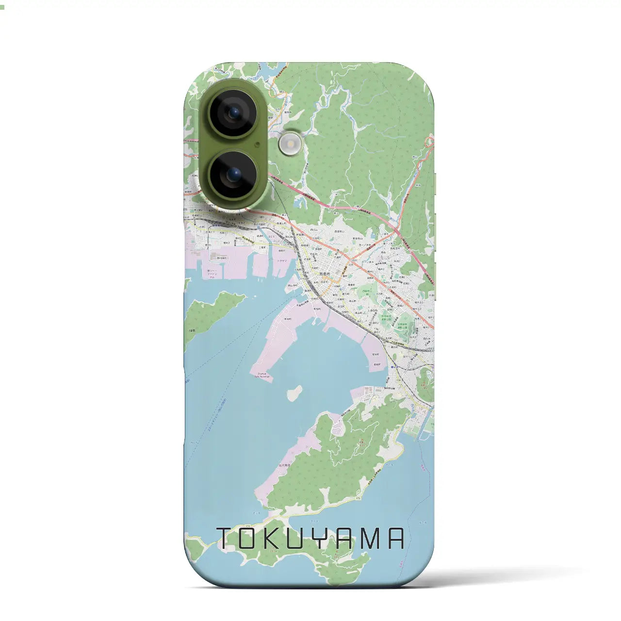 【徳山(山口県)】地図柄iPhoneケース(バックカバータイプ)